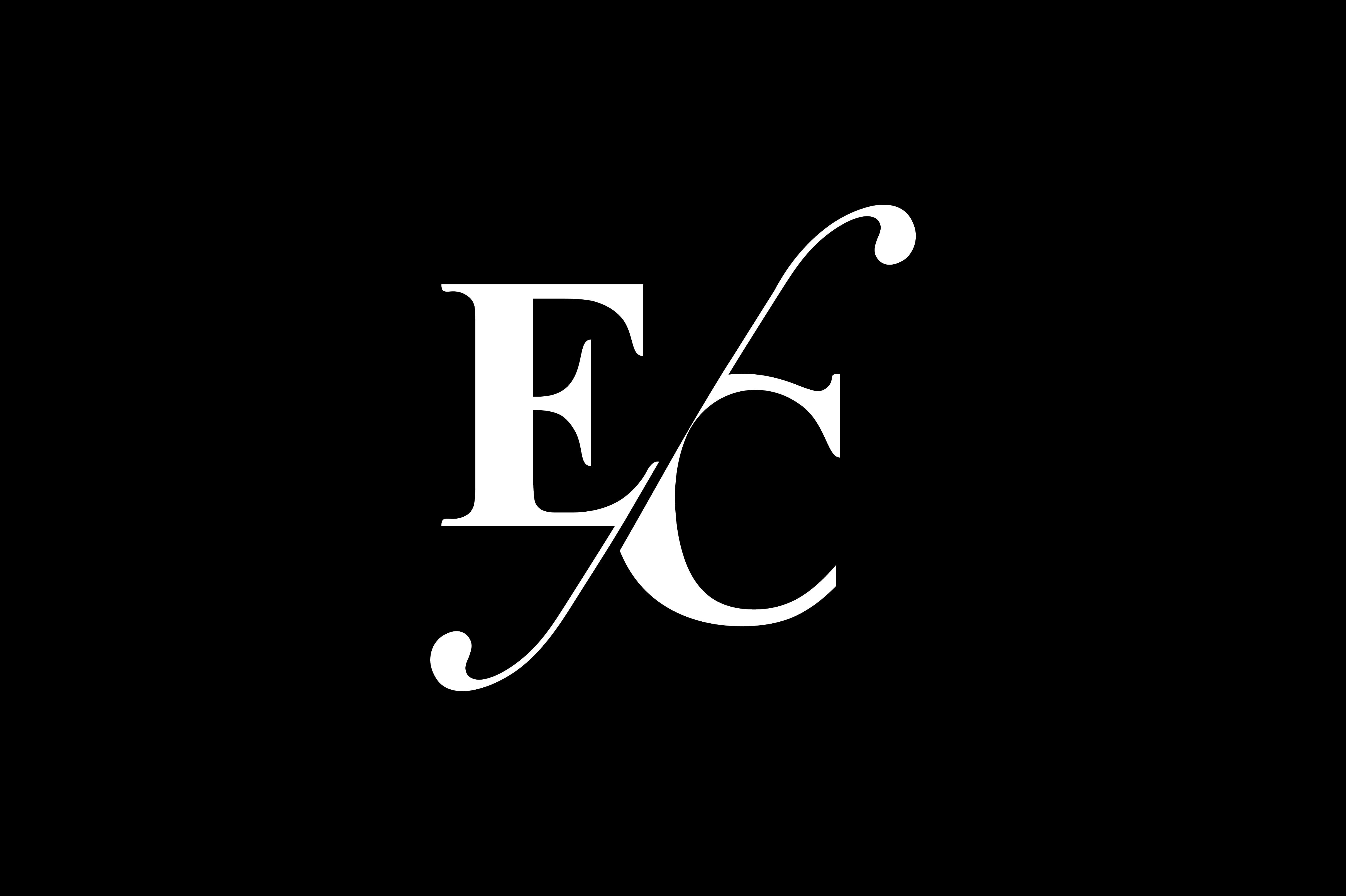 Ec Monogram Logo Design By Vectorseller Thehungryjpeg Com