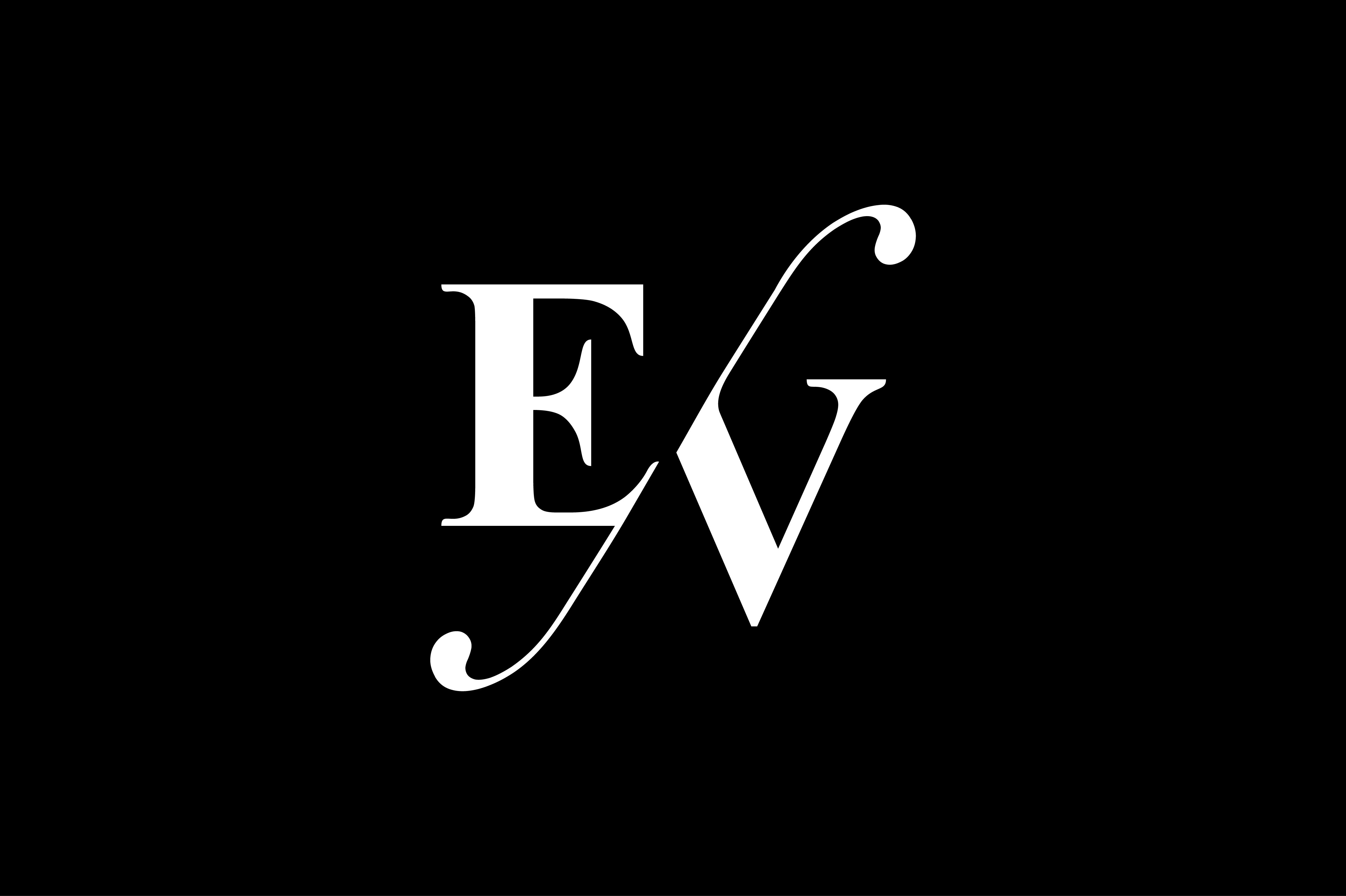 Ev Monogram Logo Design By Vectorseller Thehungryjpeg Com
