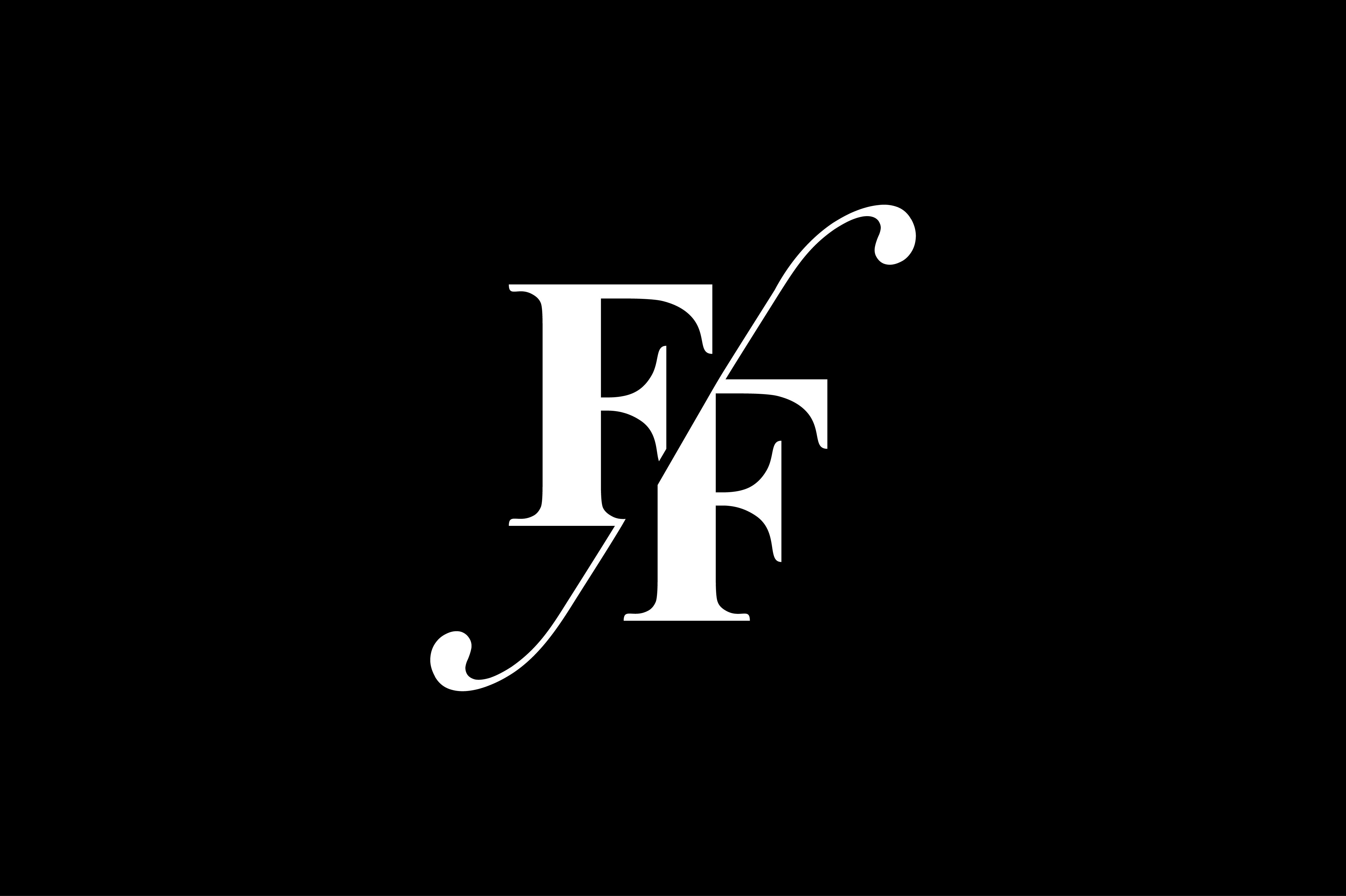FF Monogram Logo Design By Vectorseller | TheHungryJPEG.com