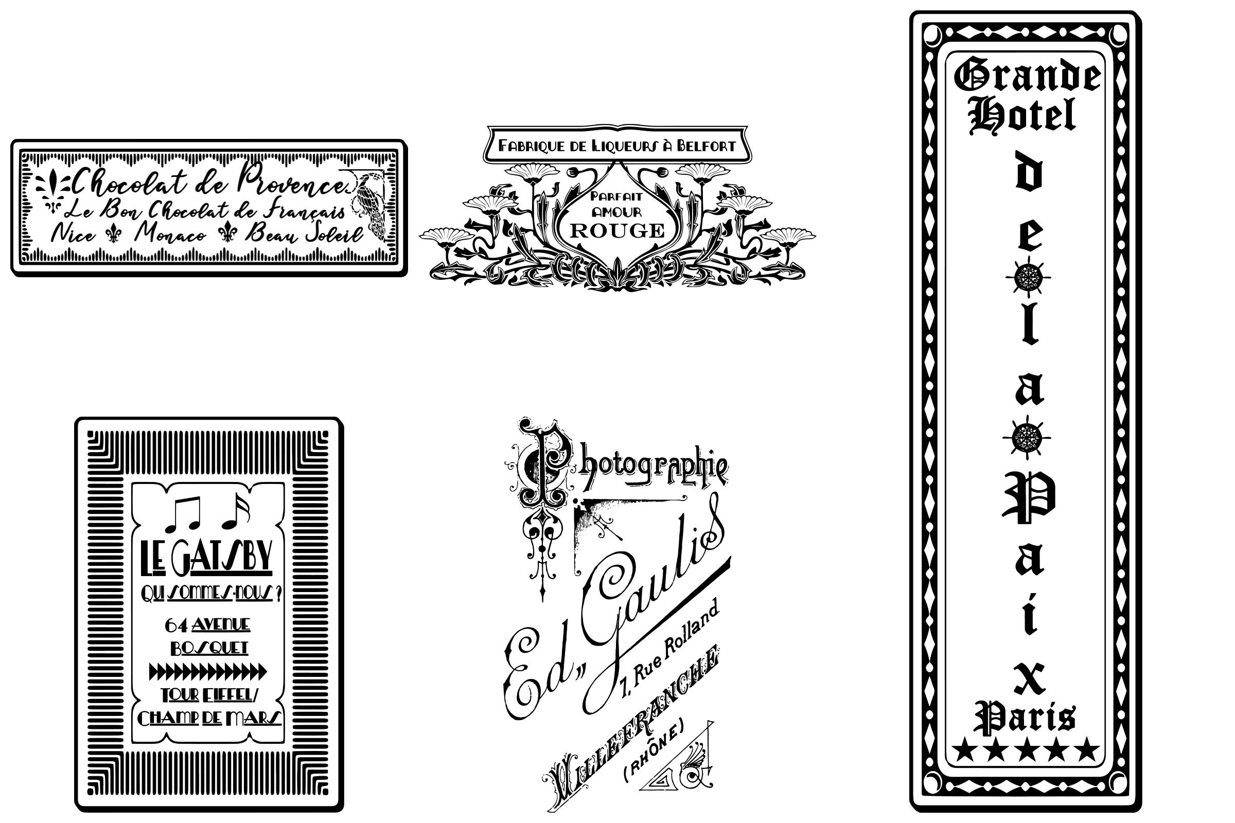 French Ephemera Re Created And Original Digital Stamps By Me And Amelie Thehungryjpeg Com