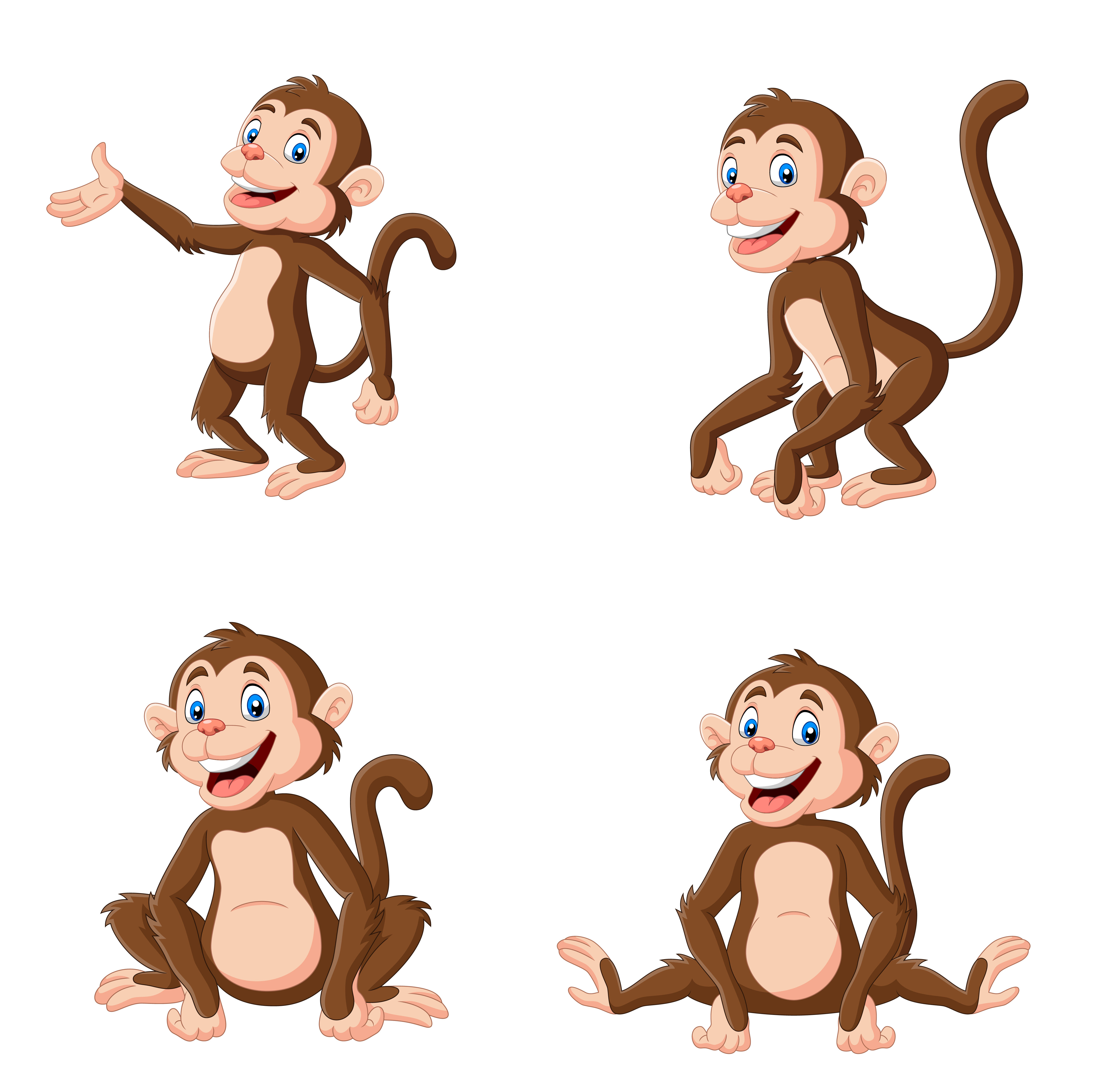 Cartoon Monkeys Collection By Tigatelu Thehungryjpeg
