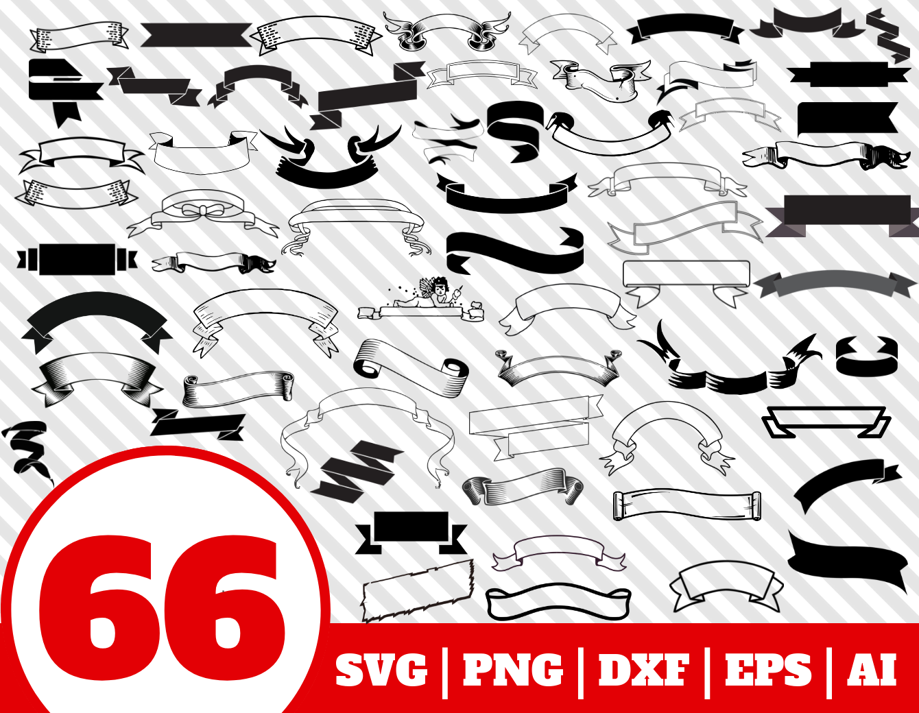 66 Text Ribbon Svg Banner Clipart Label Vector Text Ribbon