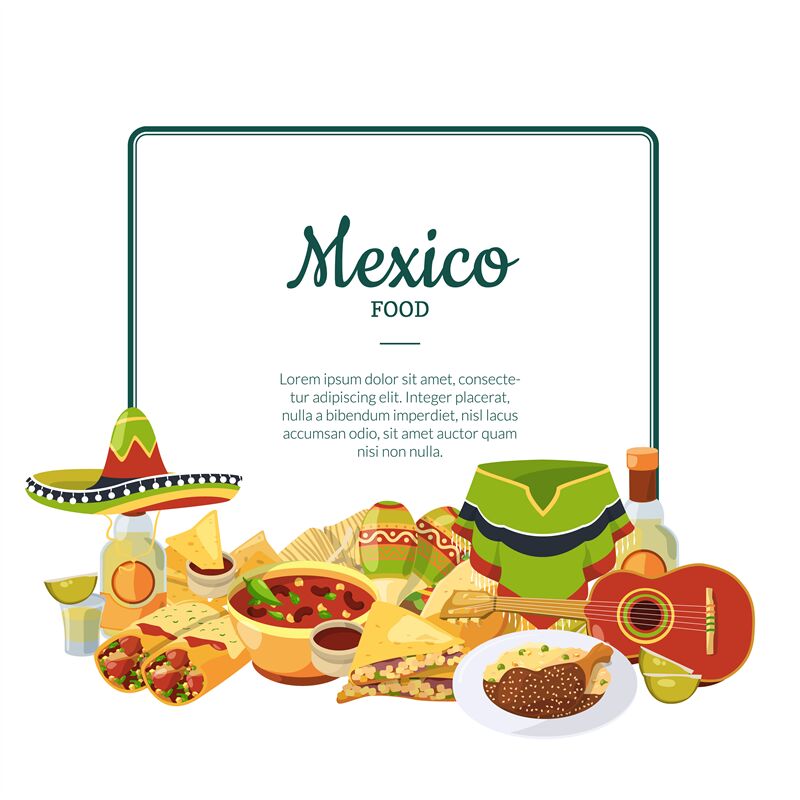 cartoon mexican taco