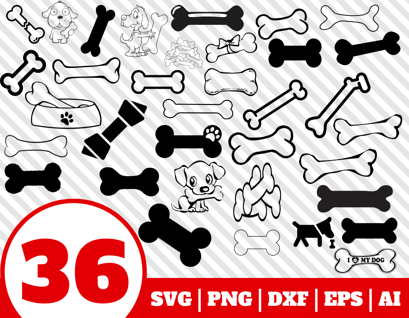Download 36 DOG BONE SVG - dog bone clipart - bone vector - dog ...