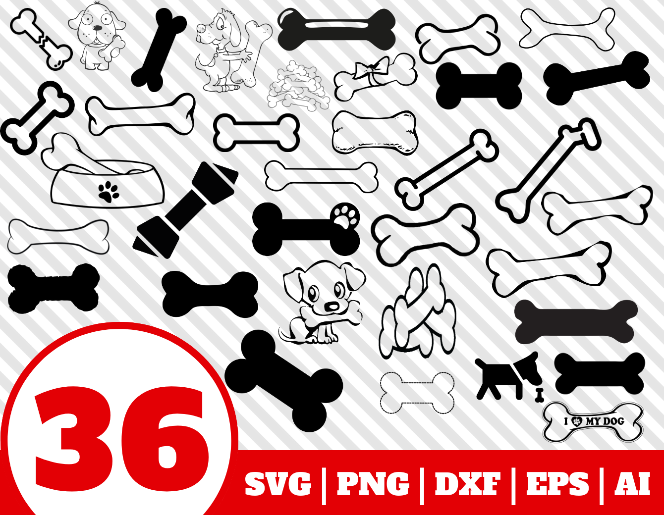 Download 36 DOG BONE SVG - dog bone clipart - bone vector - dog cricut - dog By SanFran | TheHungryJPEG.com