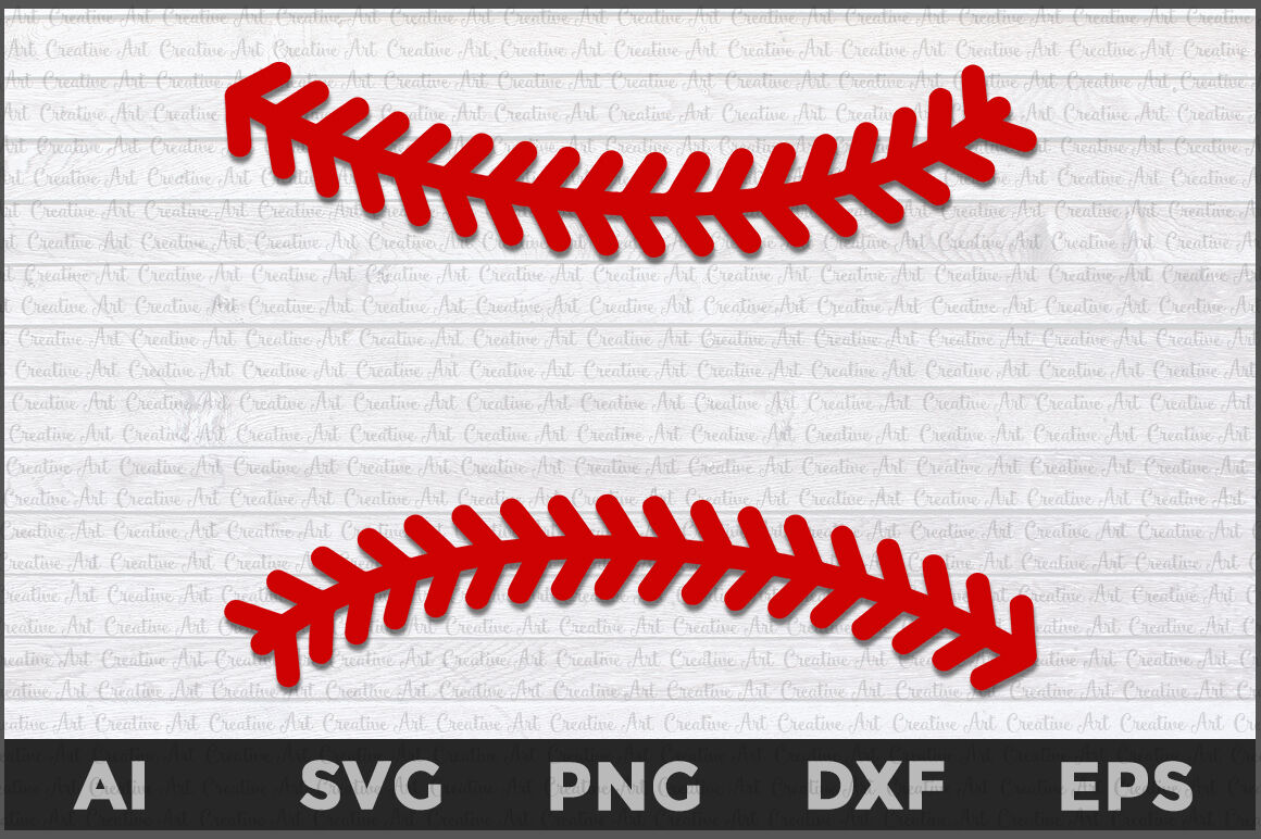 Baseball Stitches Svg Softball Svg Baseball Vector Baseball Clipart By Creative Art Thehungryjpeg Com