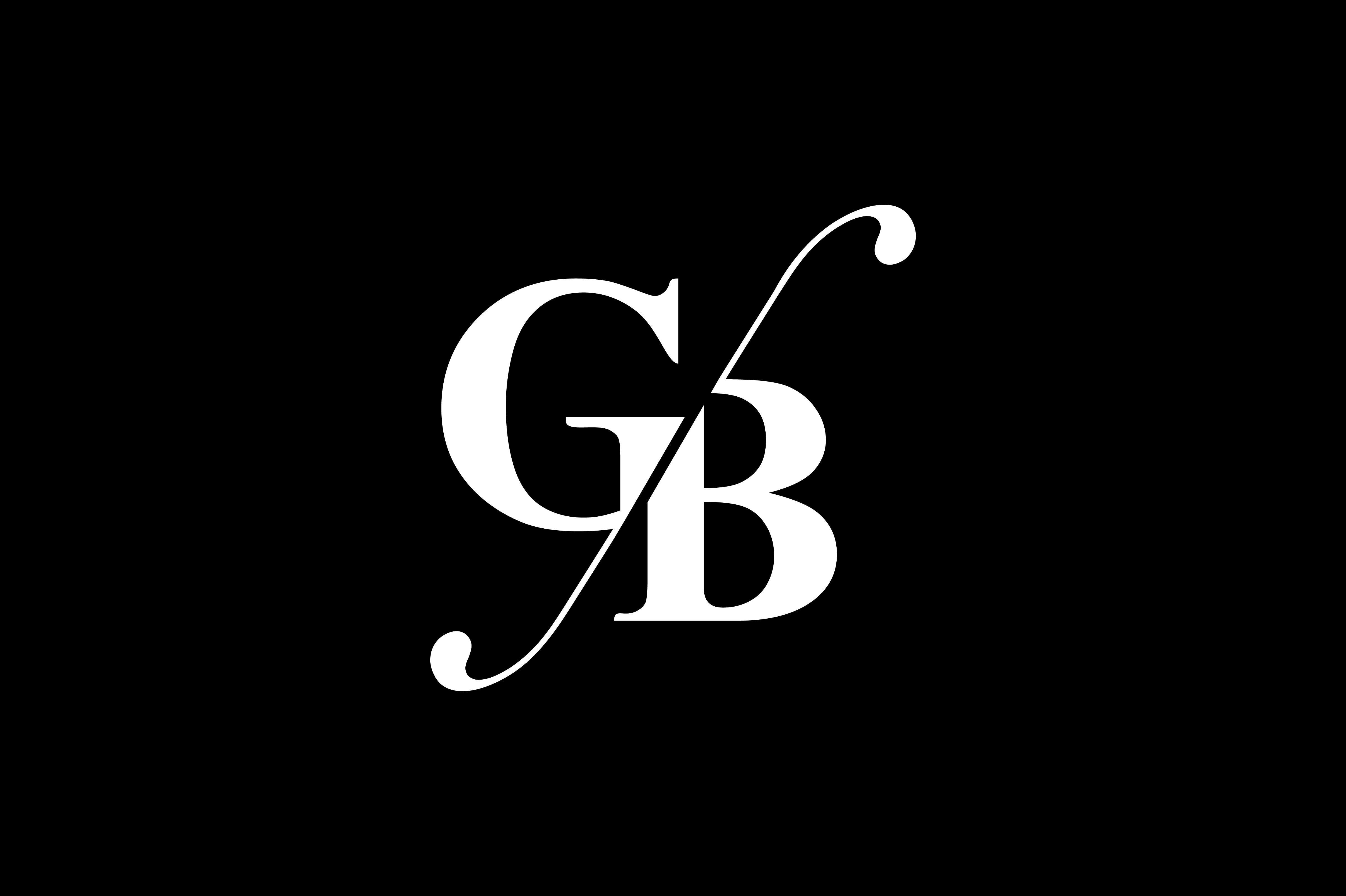 GB Monogram Logo Design By Vectorseller | TheHungryJPEG.com
