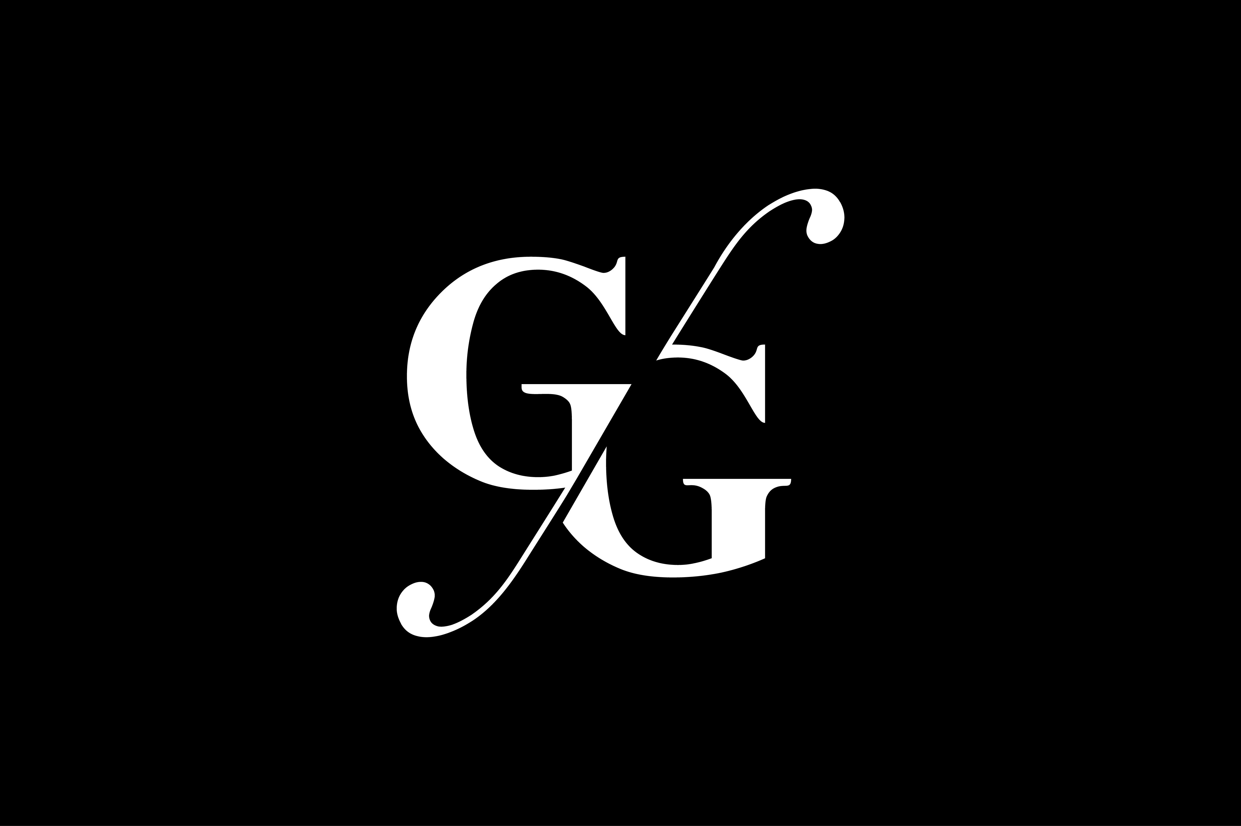 GG Monogram Logo Design By Vectorseller | TheHungryJPEG.com