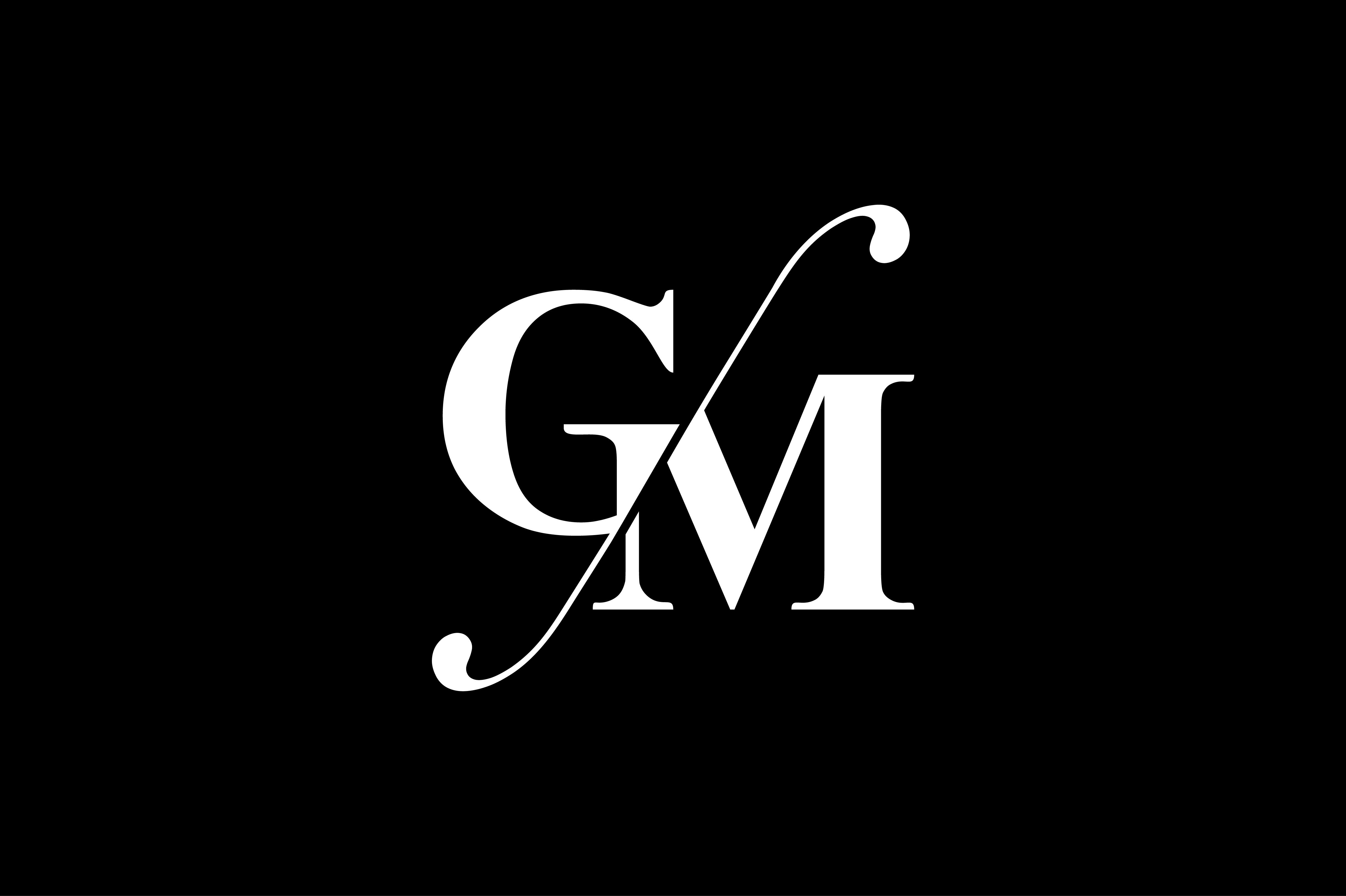 GM Monogram Logo Design By Vectorseller | TheHungryJPEG.com