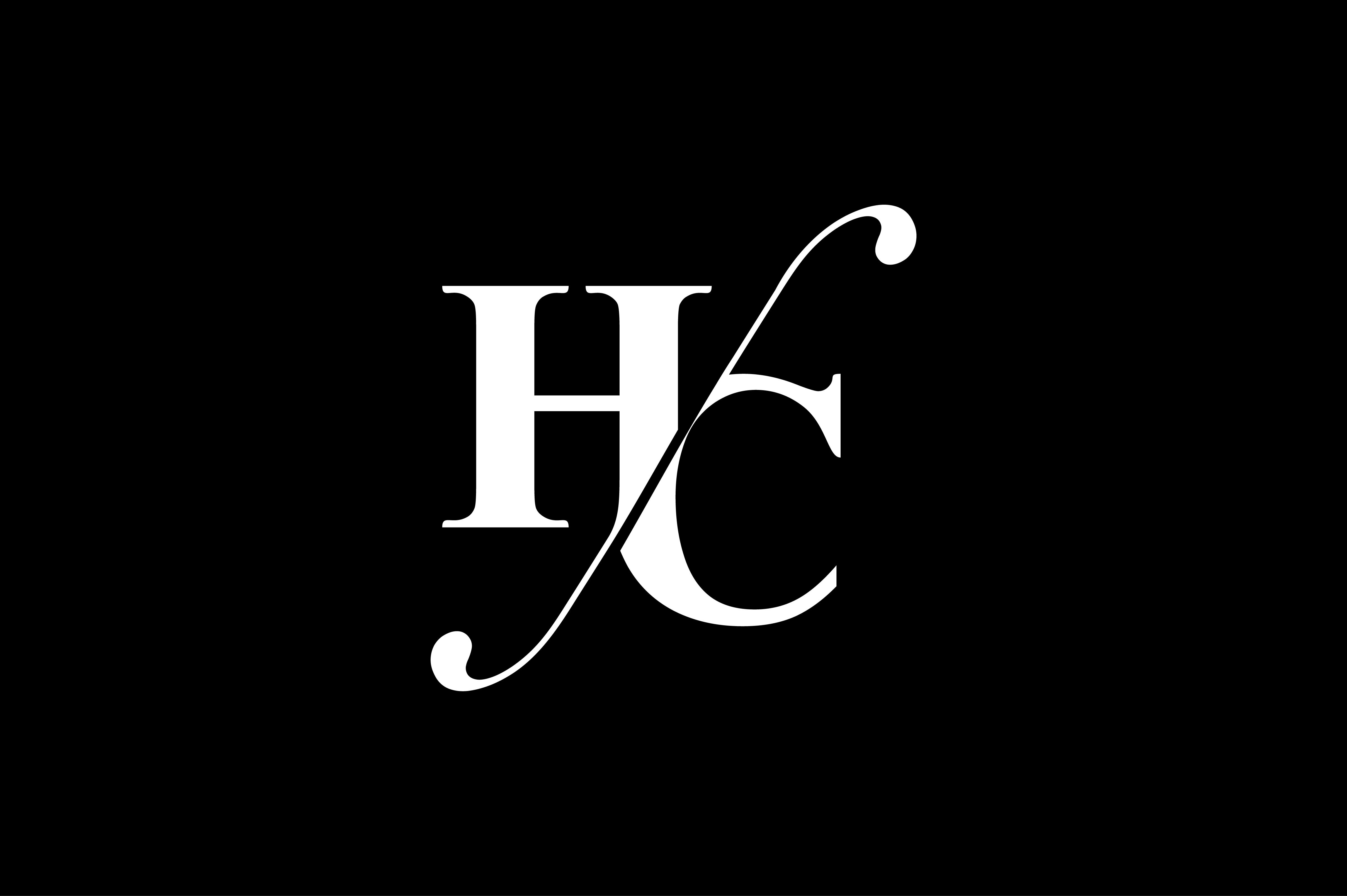 Hc Monogram Logo Design By Vectorseller Thehungryjpeg Com