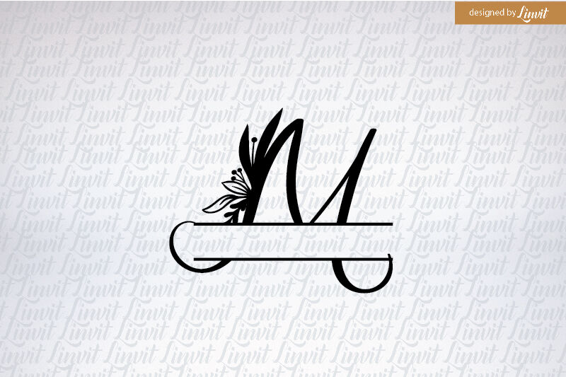 M initial, monogram M, custom M logo, custom m initial By Linvit