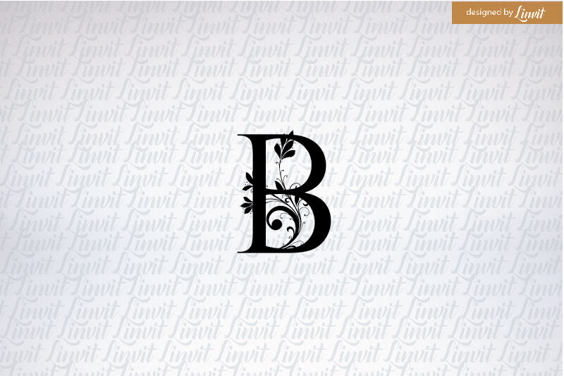 B Letter B Font Monogram B Wedding Monogram B By Linvit Thehungryjpeg Com