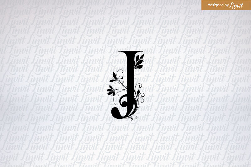 J logo, j wedding logo, j monogram, j initial, By Linvit | TheHungryJPEG