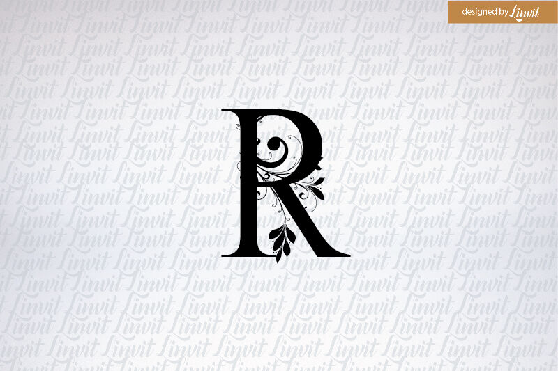 R Logo R Initial Monogram R R Wedding Monogram R W Letter R By Linvit Thehungryjpeg Com