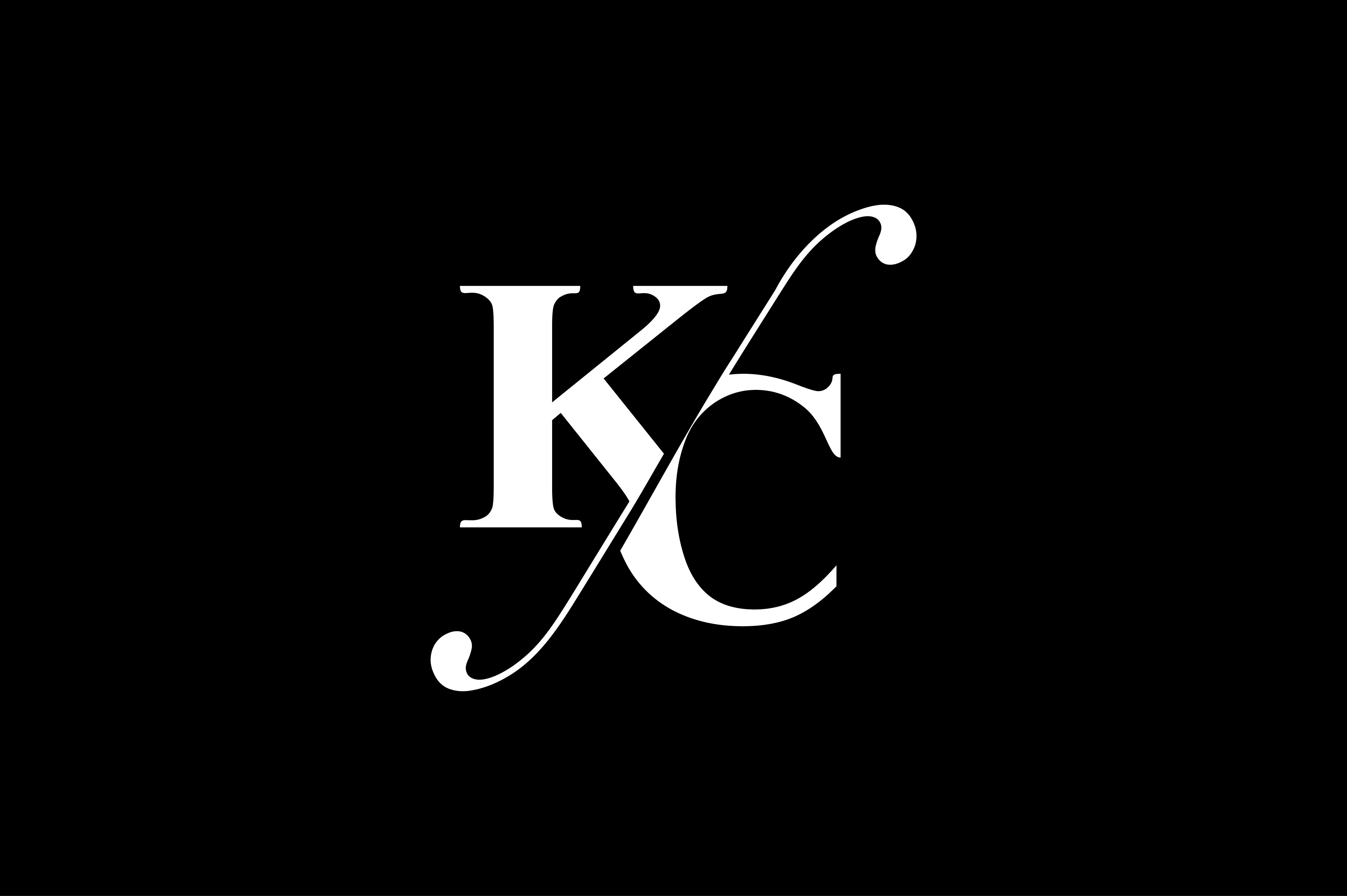 Kc Monogram Logo Design By Vectorseller Thehungryjpeg Com