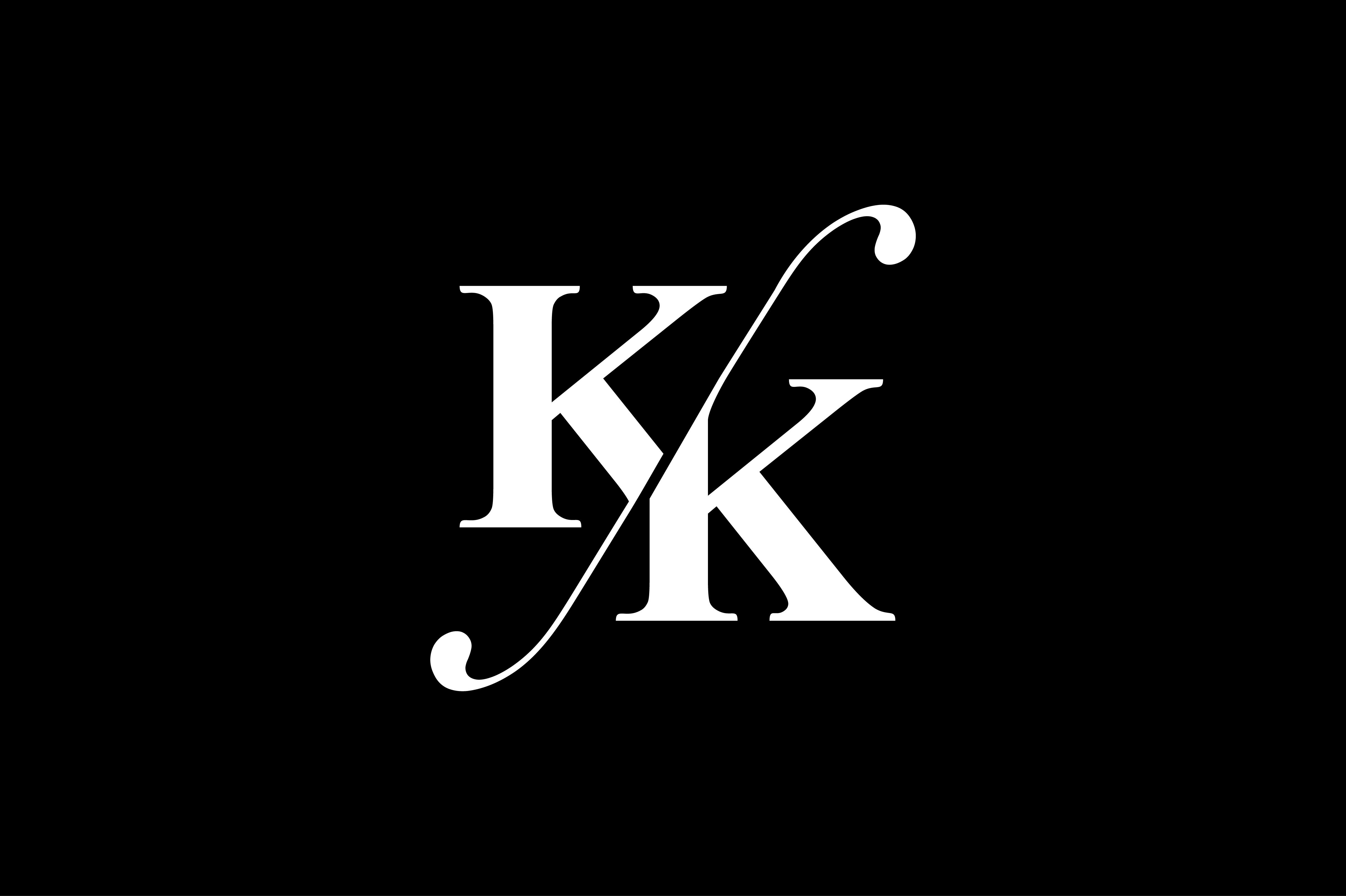 KK Monogram Logo Design By Vectorseller | TheHungryJPEG.com
