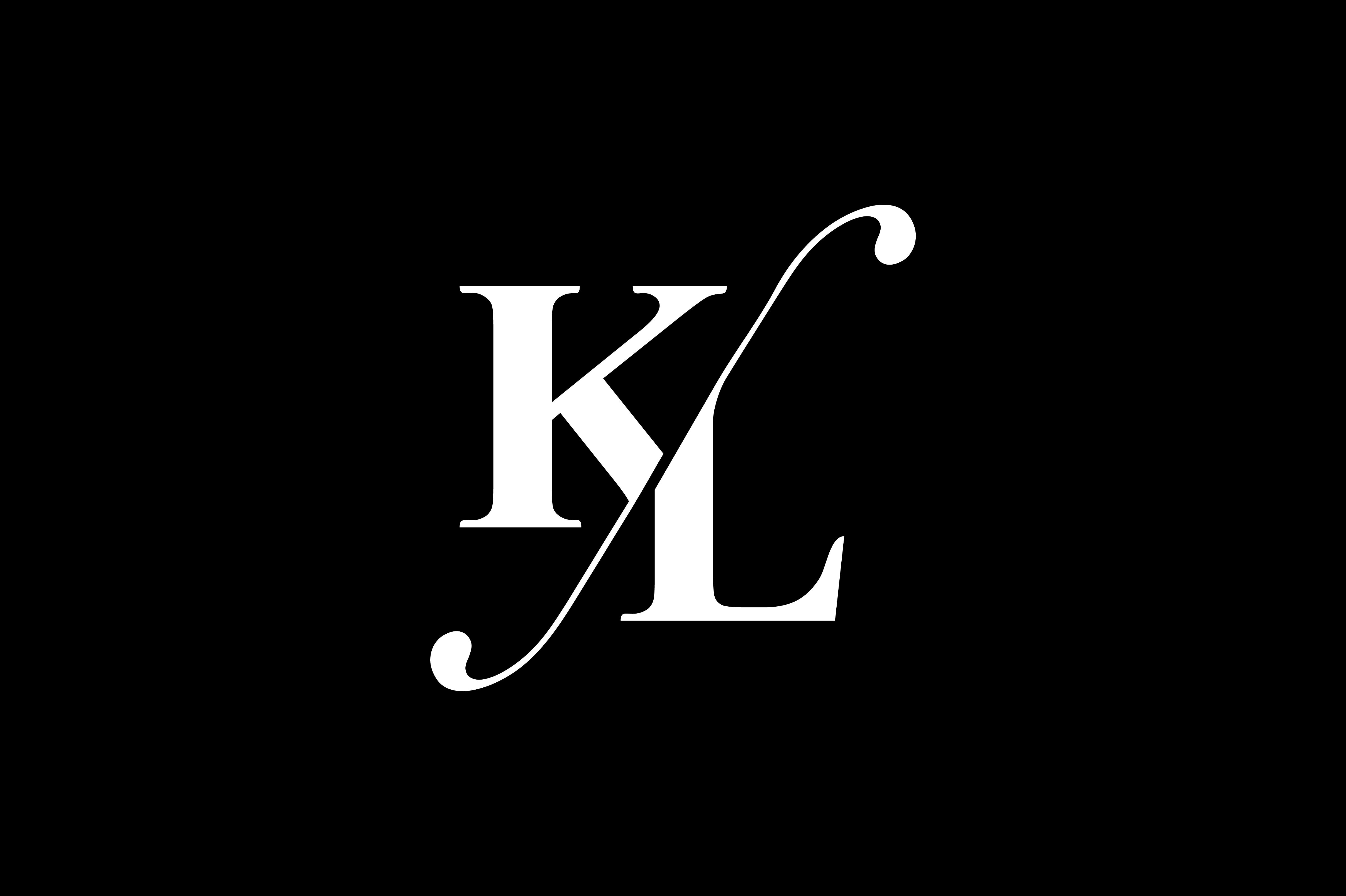 KL Monogram Logo Design By Vectorseller | TheHungryJPEG.com