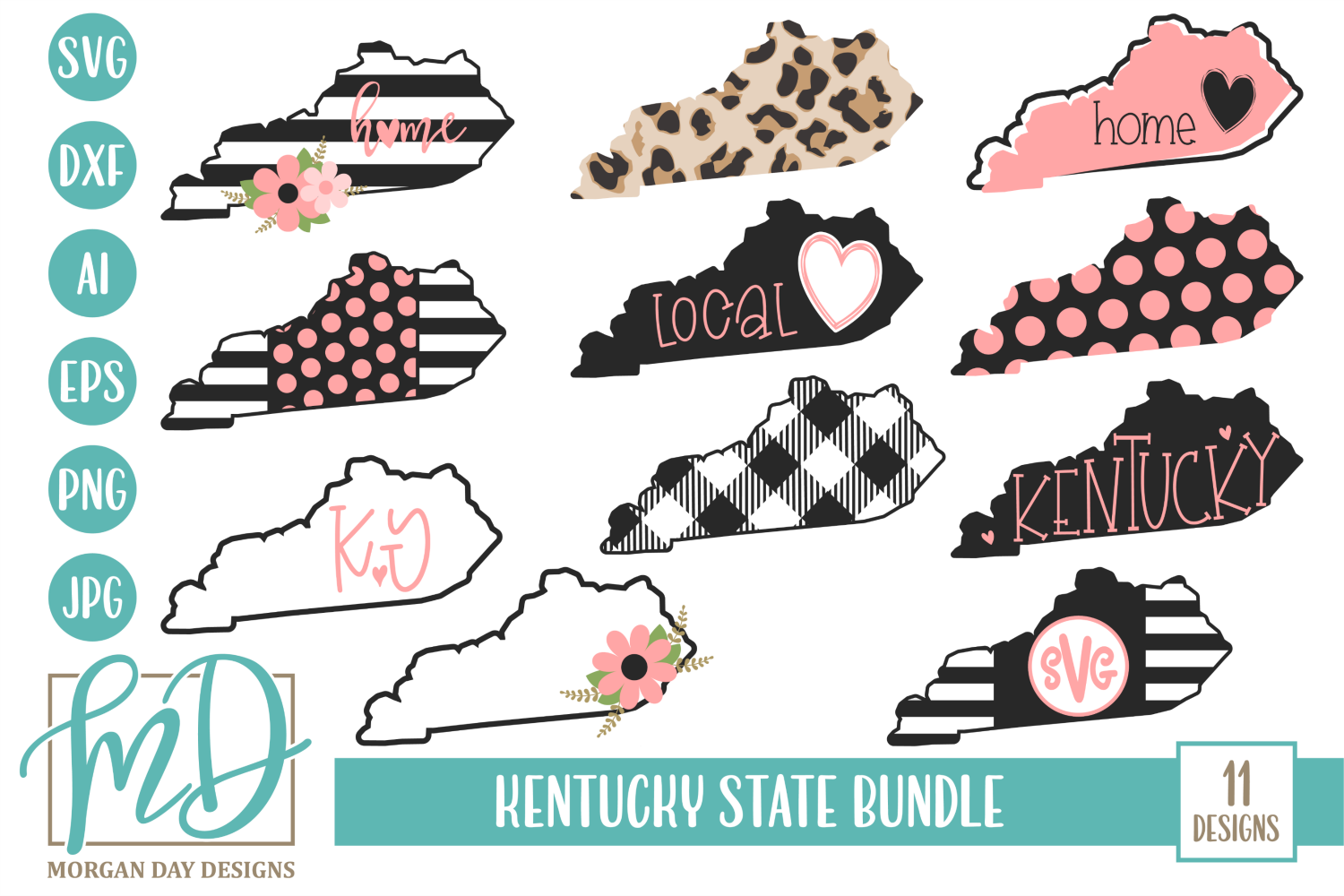 Kentucky Svg Bundle By Morgan Day Designs Thehungryjpeg Com