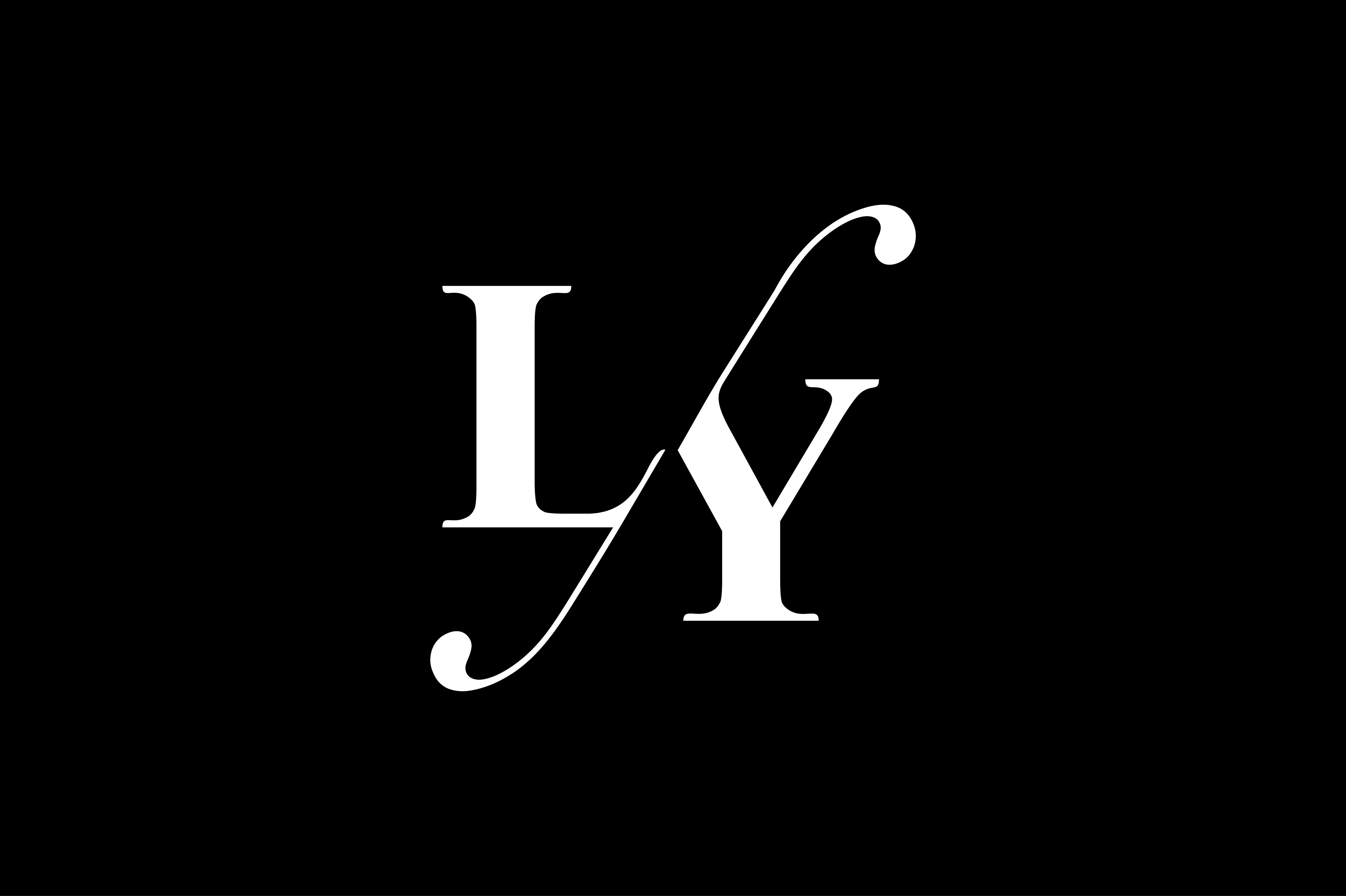 LY Monogram Logo design By Vectorseller