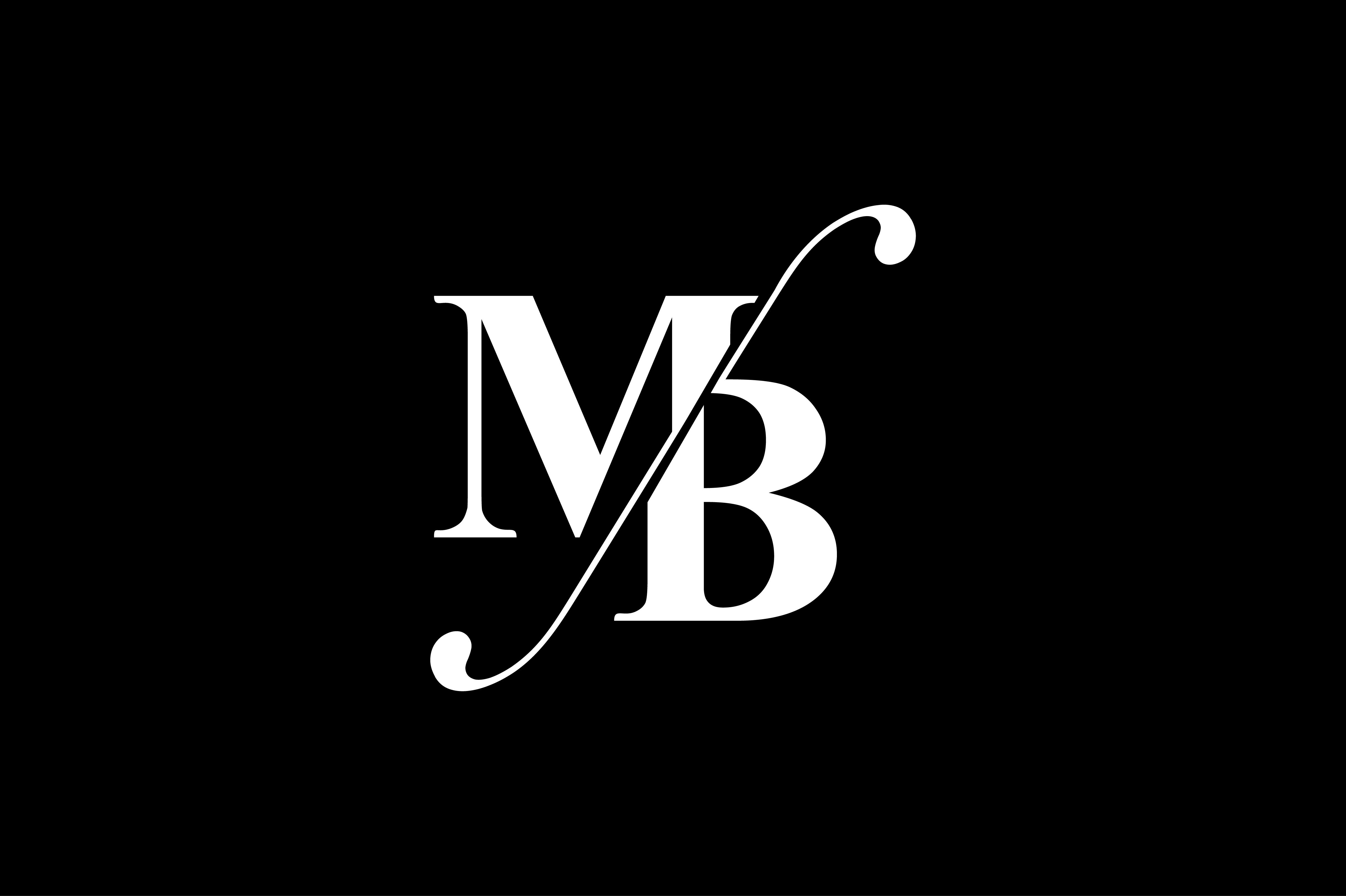 Mb Monogram Logo Design By Vectorseller Thehungryjpeg Com