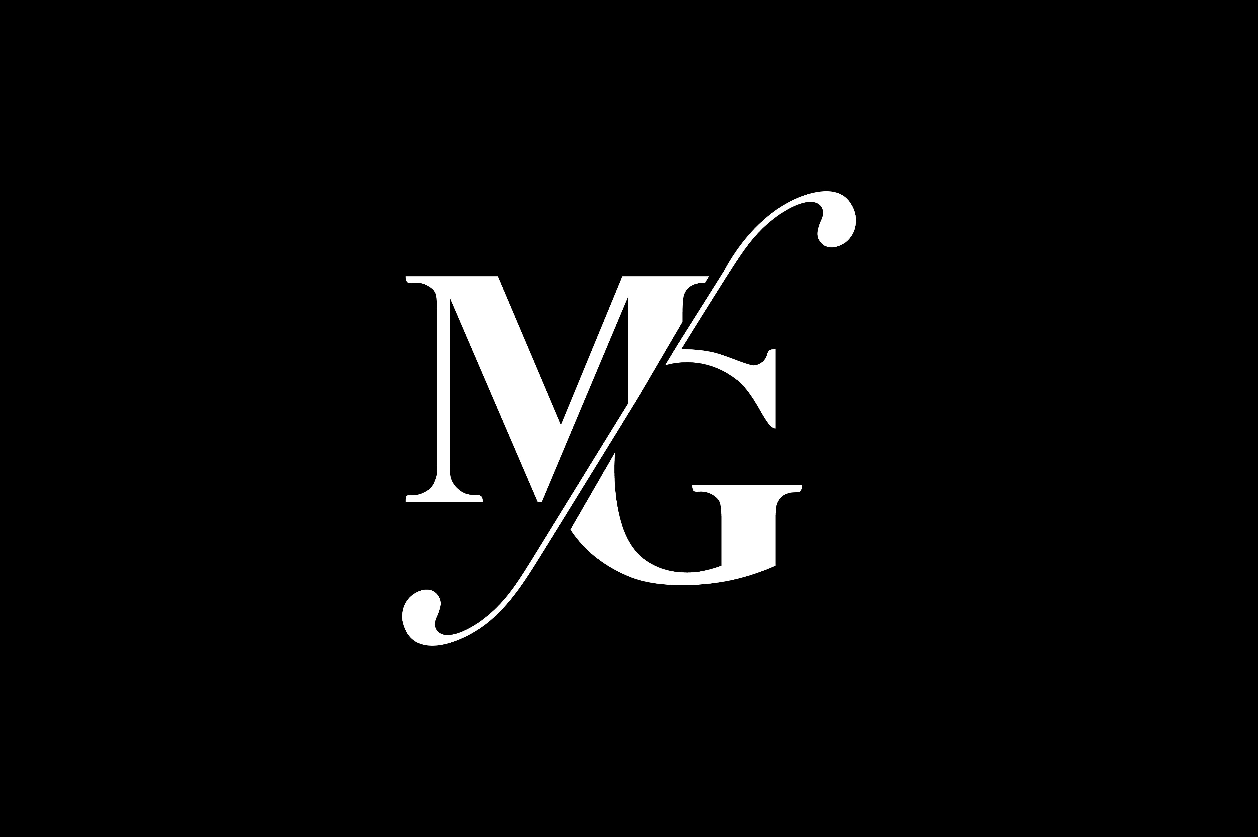 MG Monogram Logo design By Vectorseller | TheHungryJPEG.com