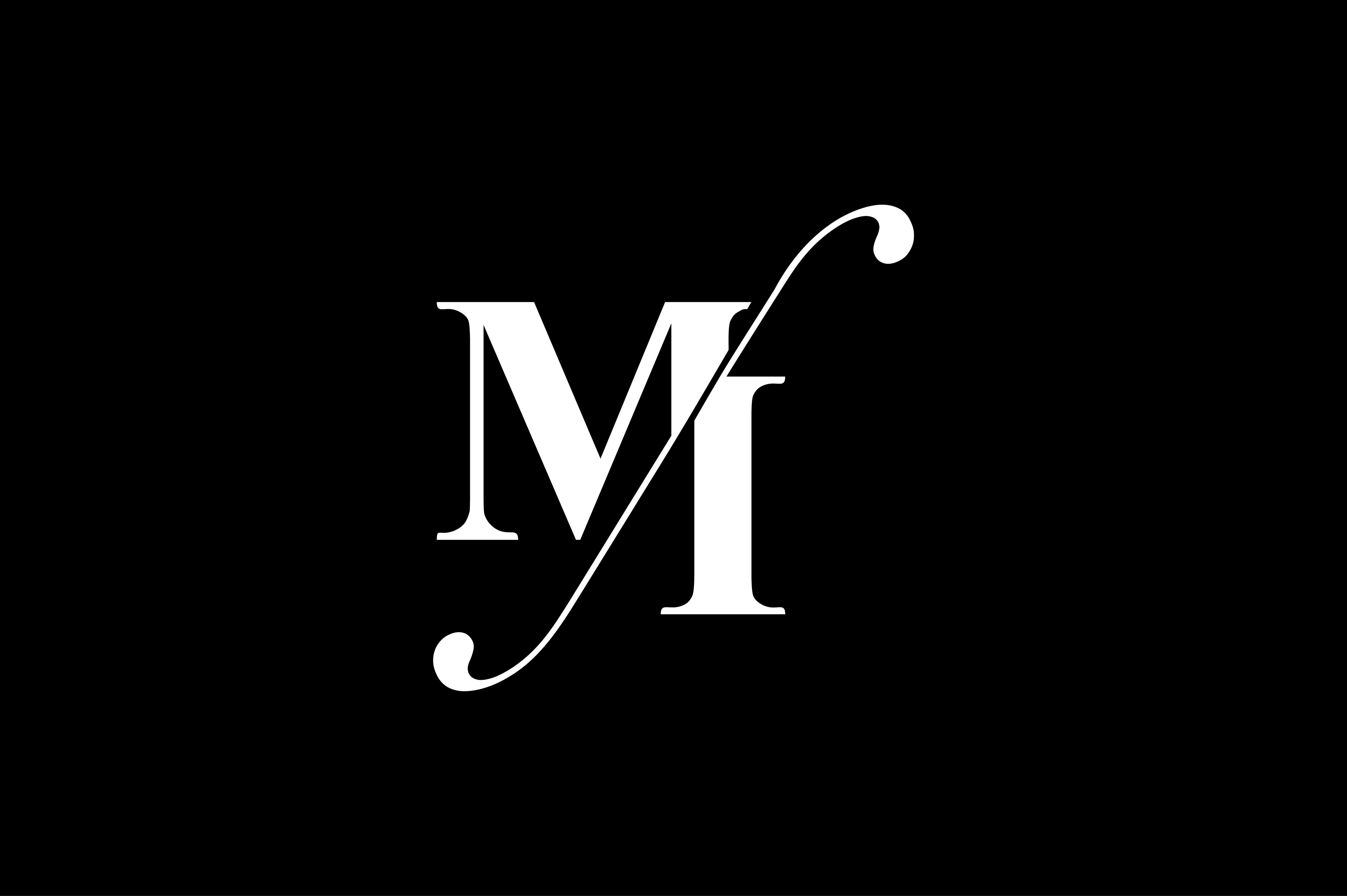 MI Monogram Logo design By Vectorseller | TheHungryJPEG.com