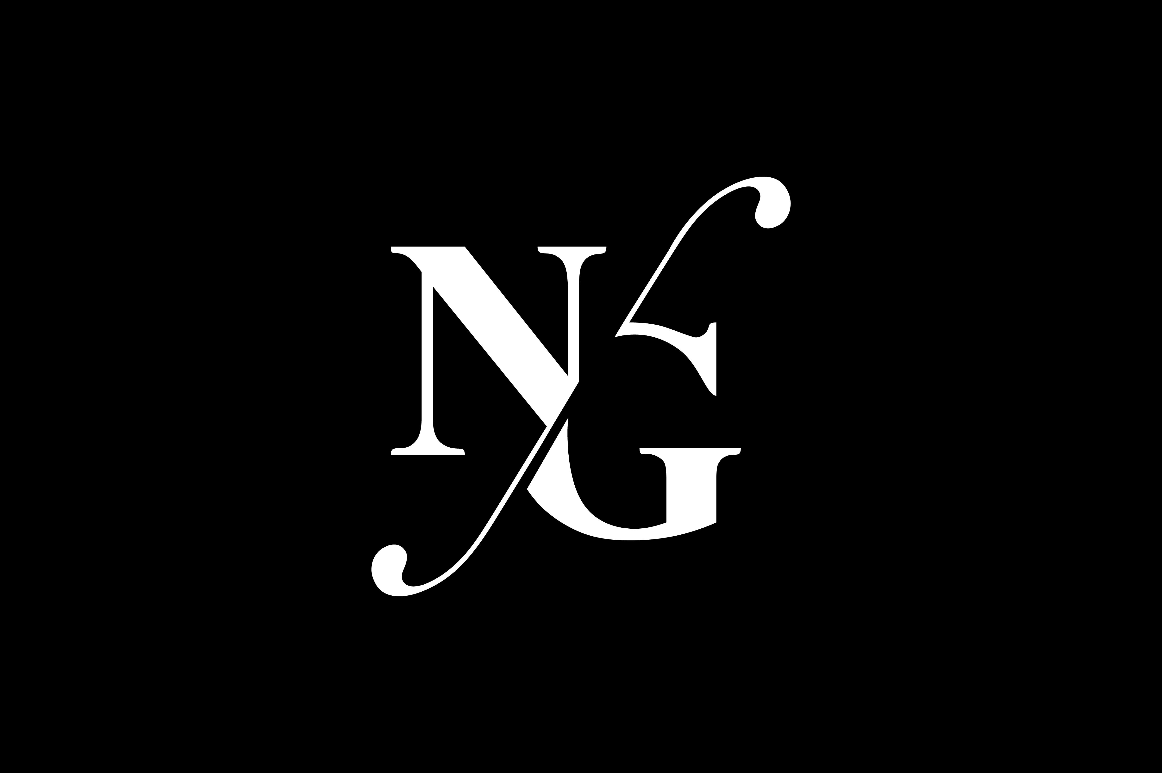 Ng Monogram Logo Design By Vectorseller Thehungryjpeg Com
