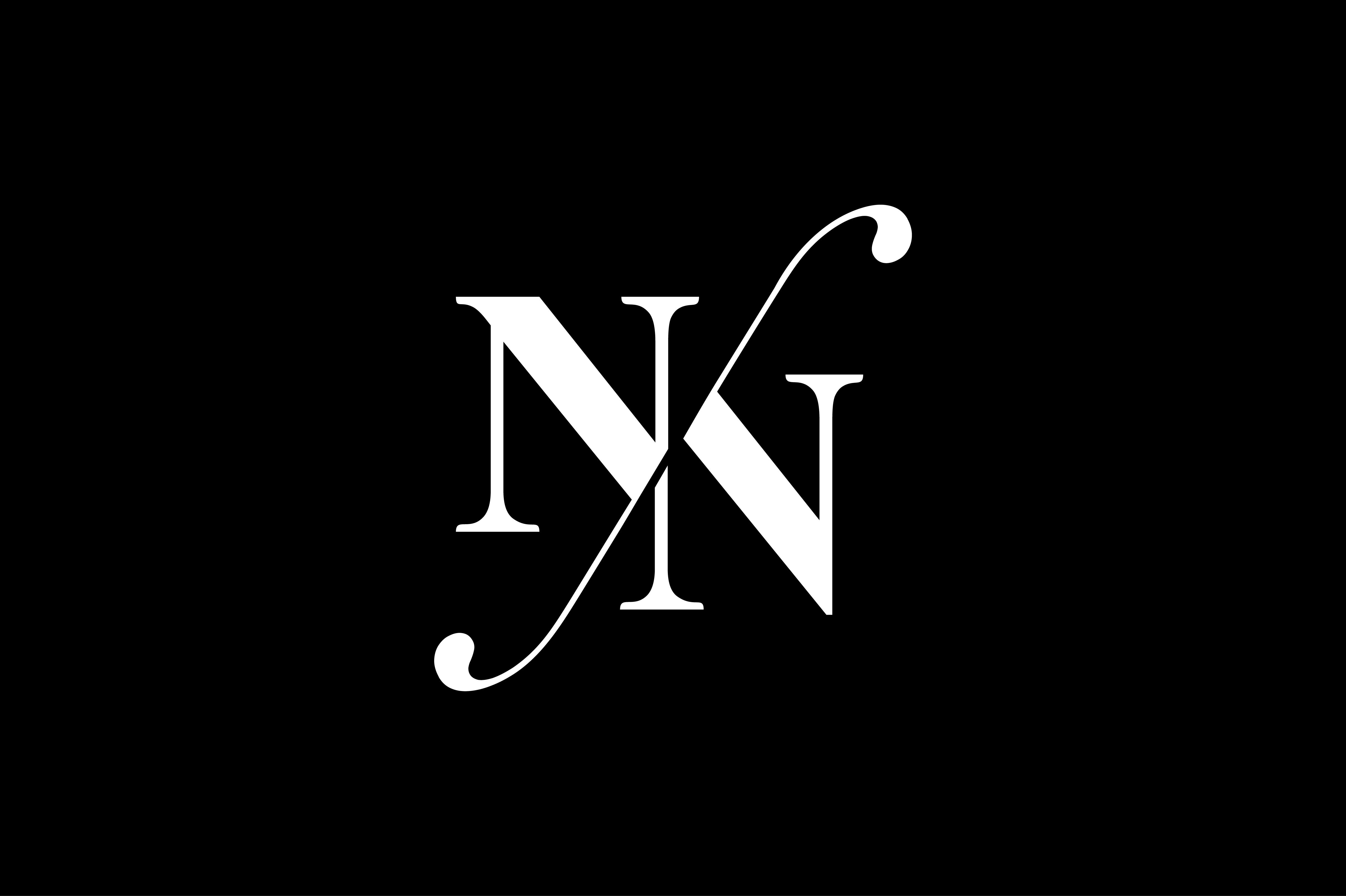 NN Monogram Logo design By Vectorseller | TheHungryJPEG.com