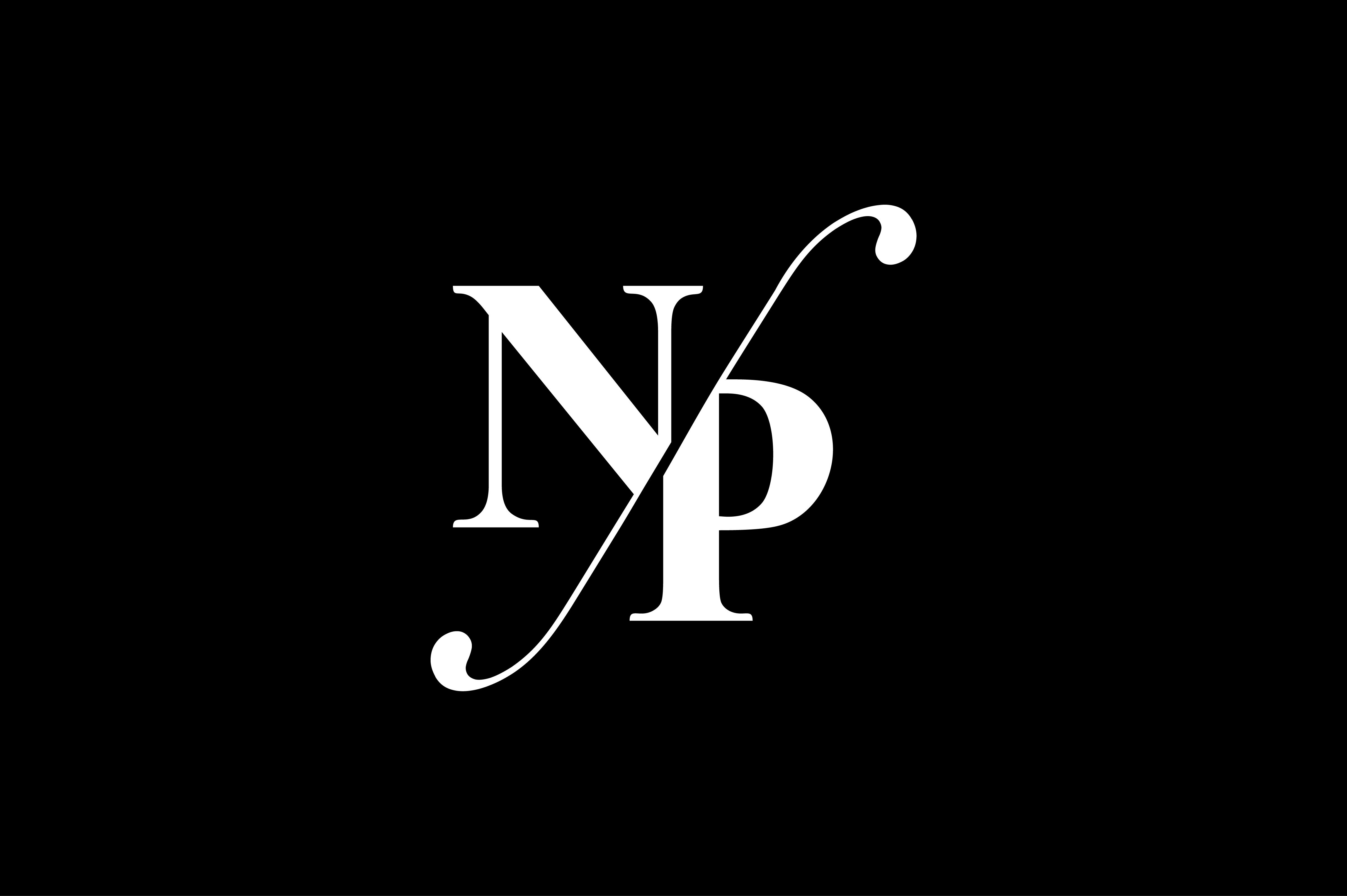 NP Monogram Logo design By Vectorseller | TheHungryJPEG.com