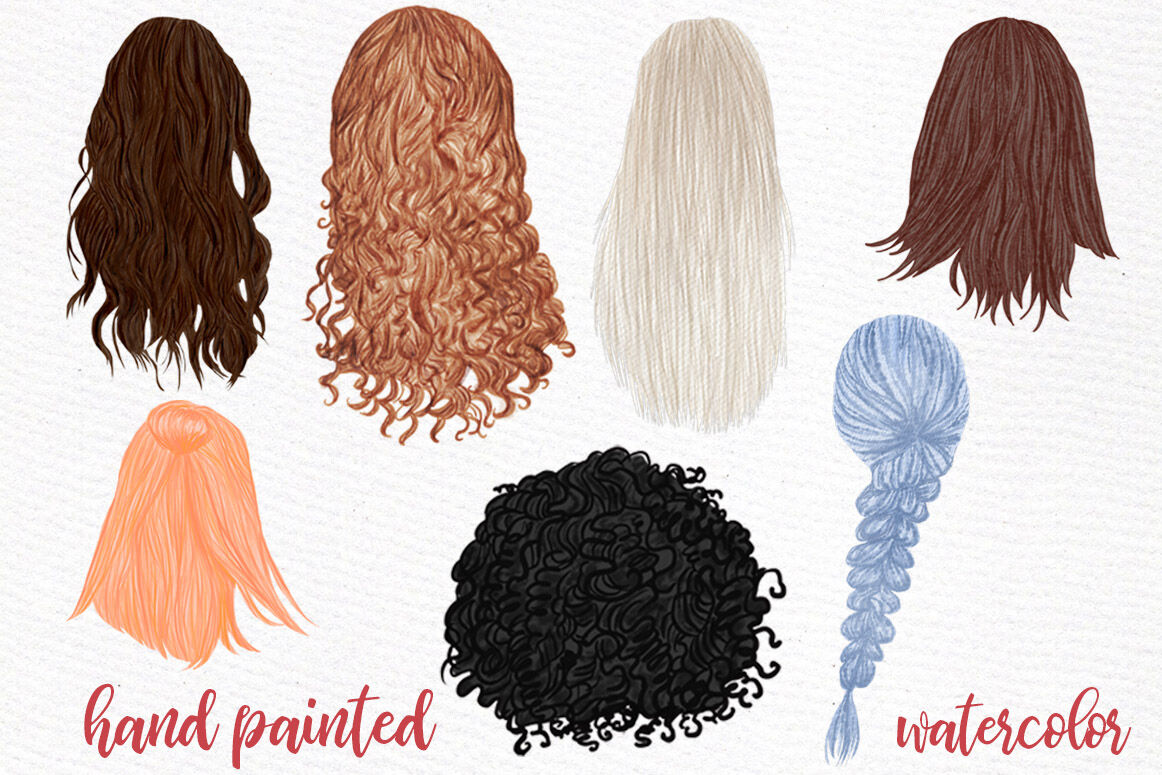 Hairstyles clipart, Girls clipart, Custom hairstyles By ...