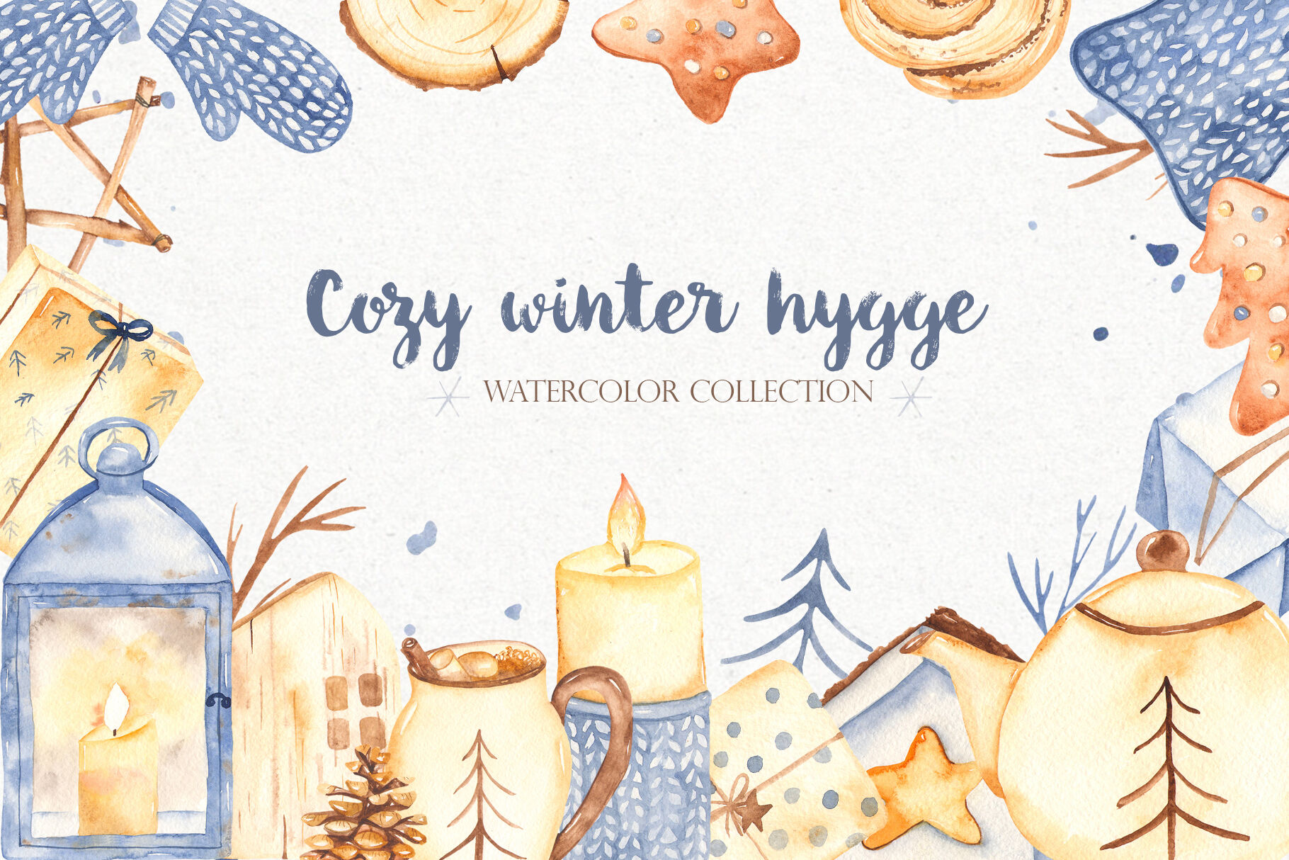 Download Watercolor cozy winter Hygge clipart Christmas winter ...