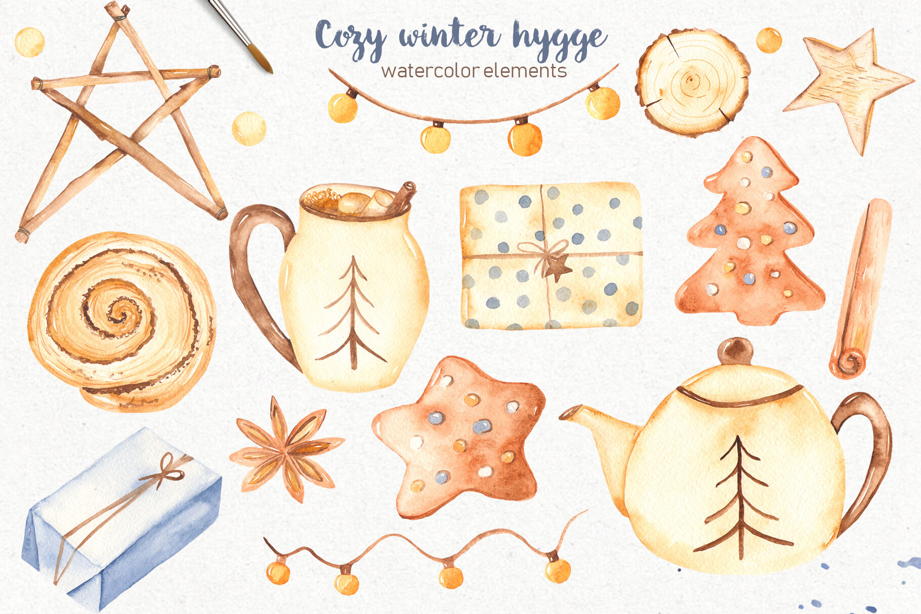 Download Watercolor cozy winter Hygge clipart Christmas winter ...