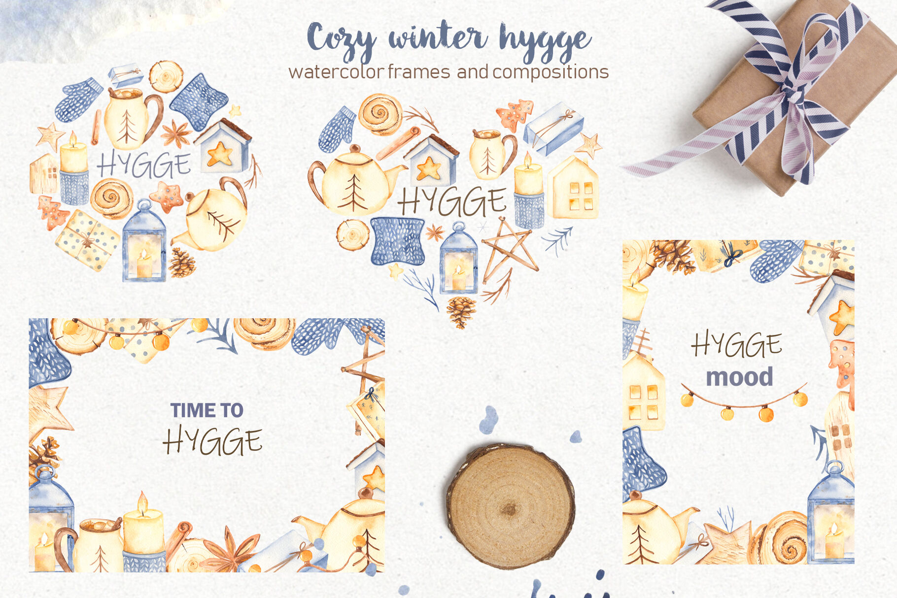 Download Watercolor cozy winter Hygge clipart Christmas winter ...