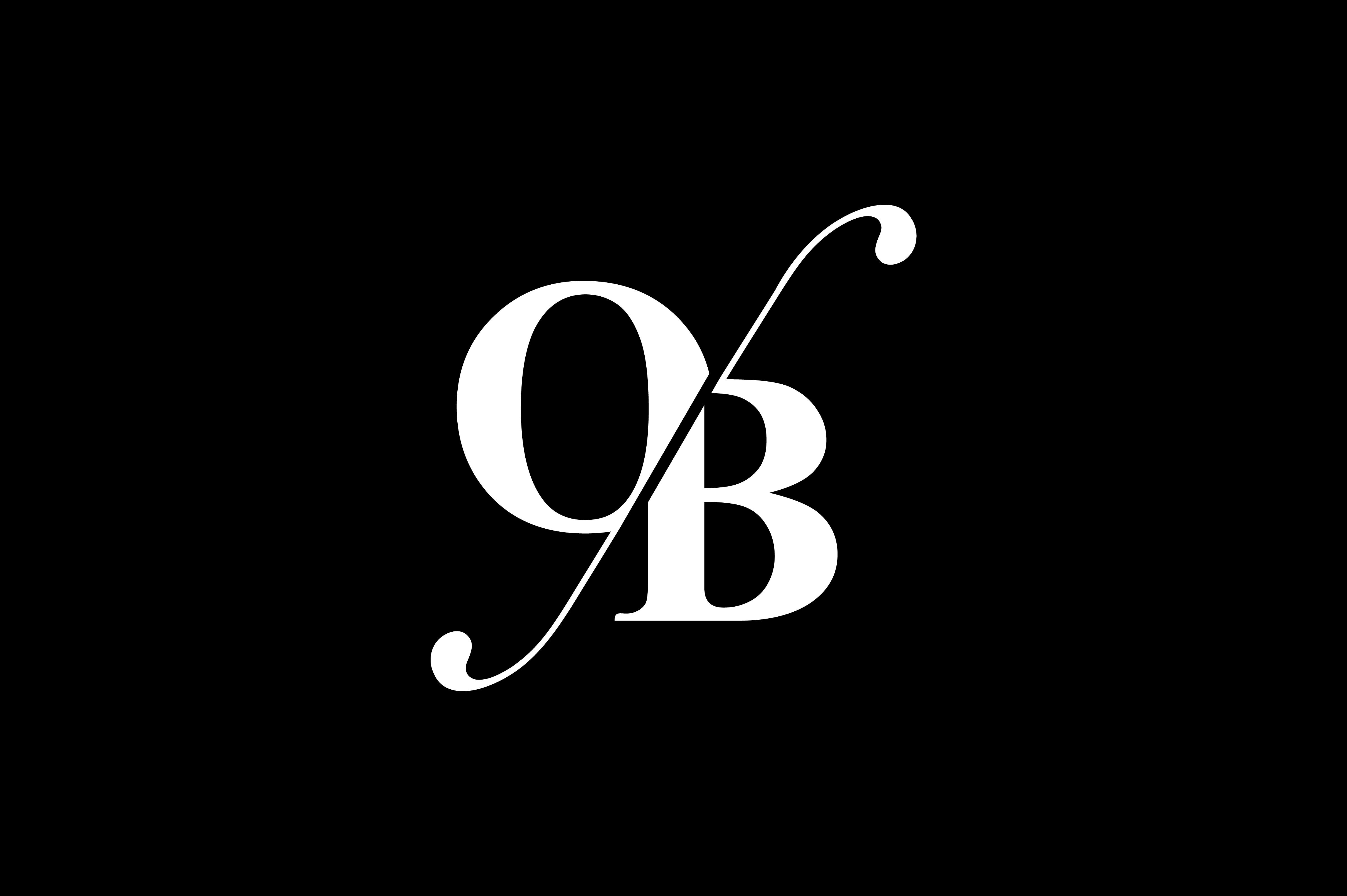 OB Monogram Logo Design By Vectorseller | TheHungryJPEG.com
