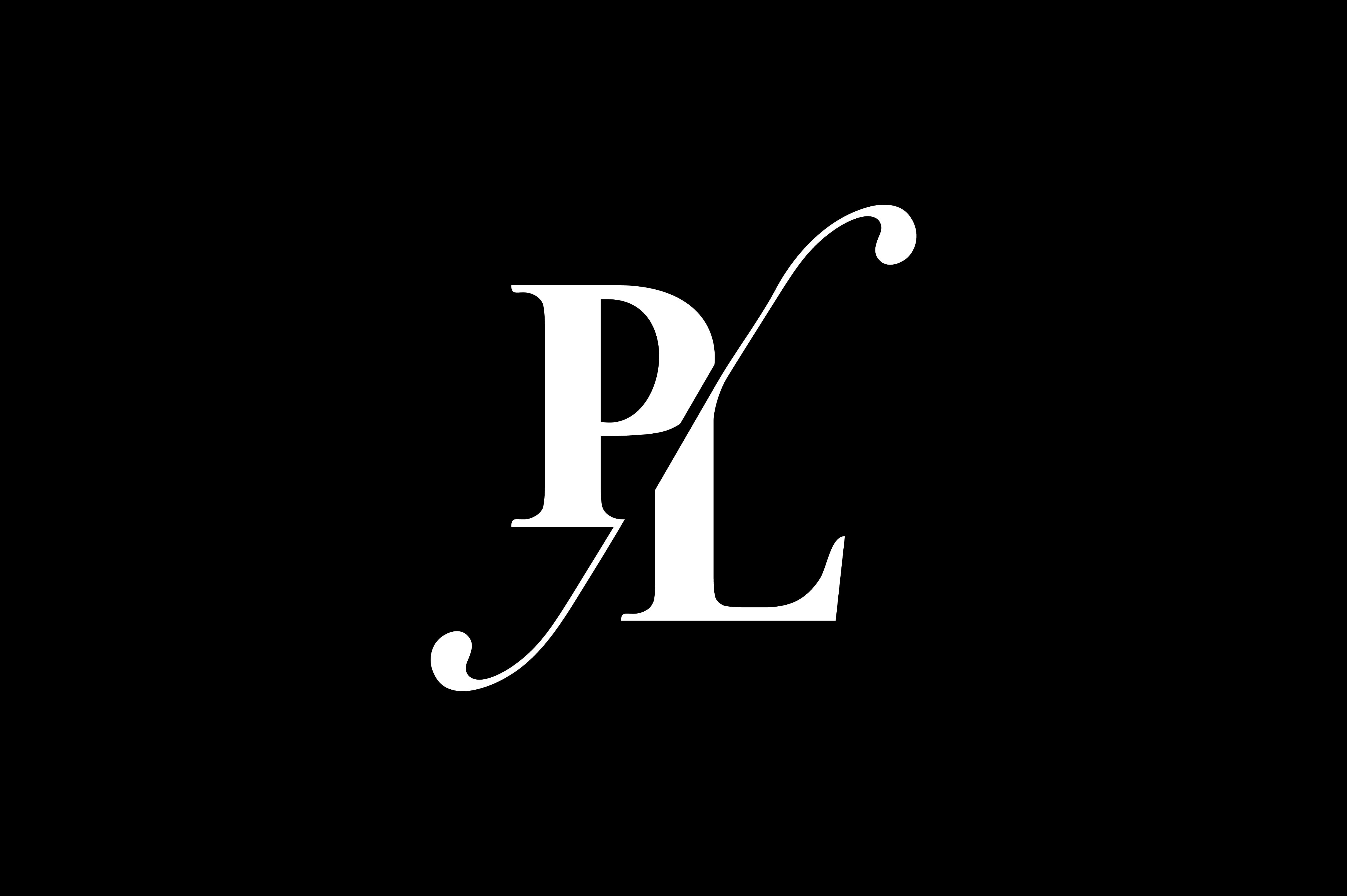  PL Monogram Logo Design By Vectorseller TheHungryJPEG