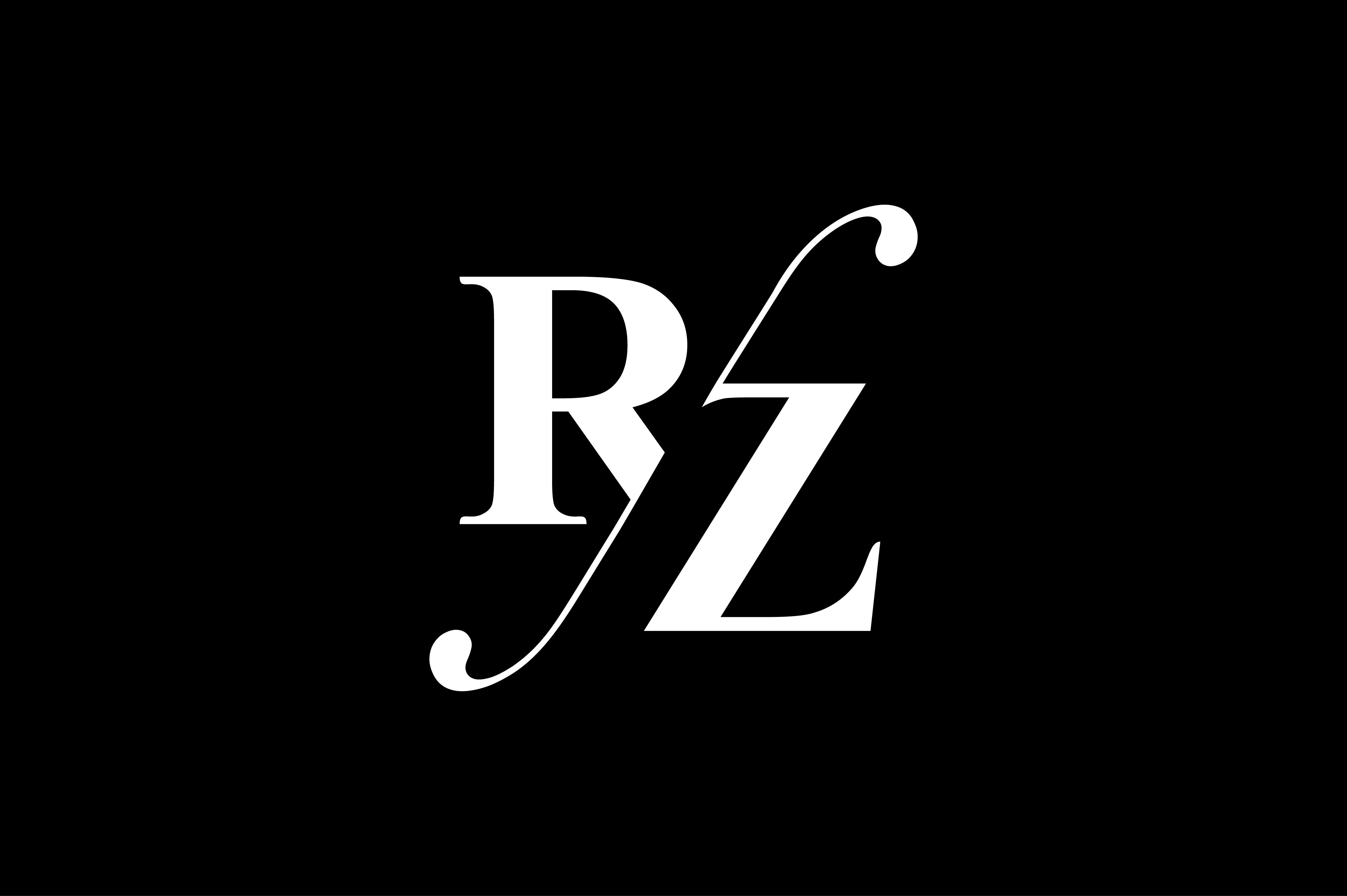 Rz Monogram Logo Design By Vectorseller Thehungryjpeg Com