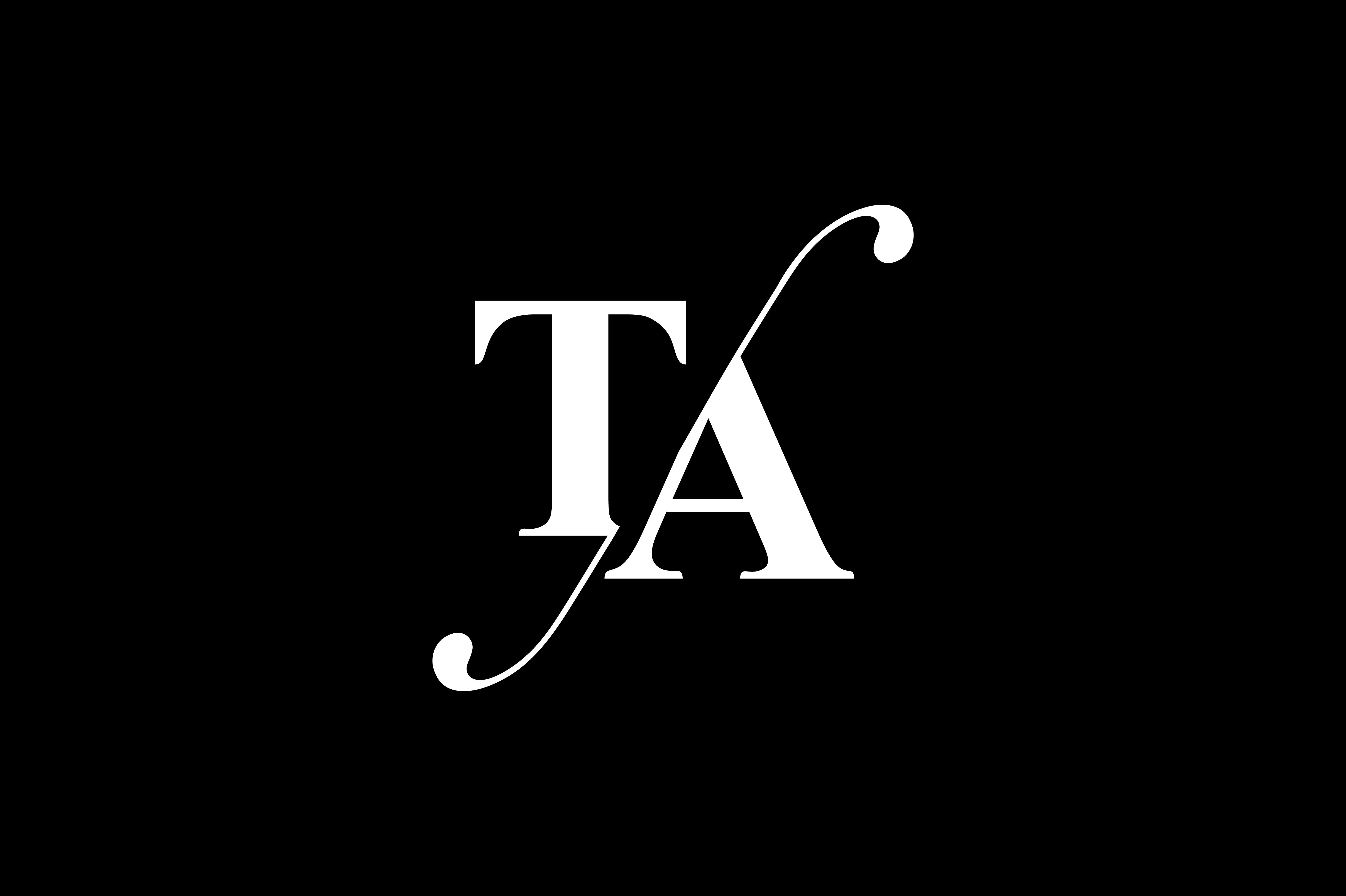 Ta Monogram Logo Design By Vectorseller
