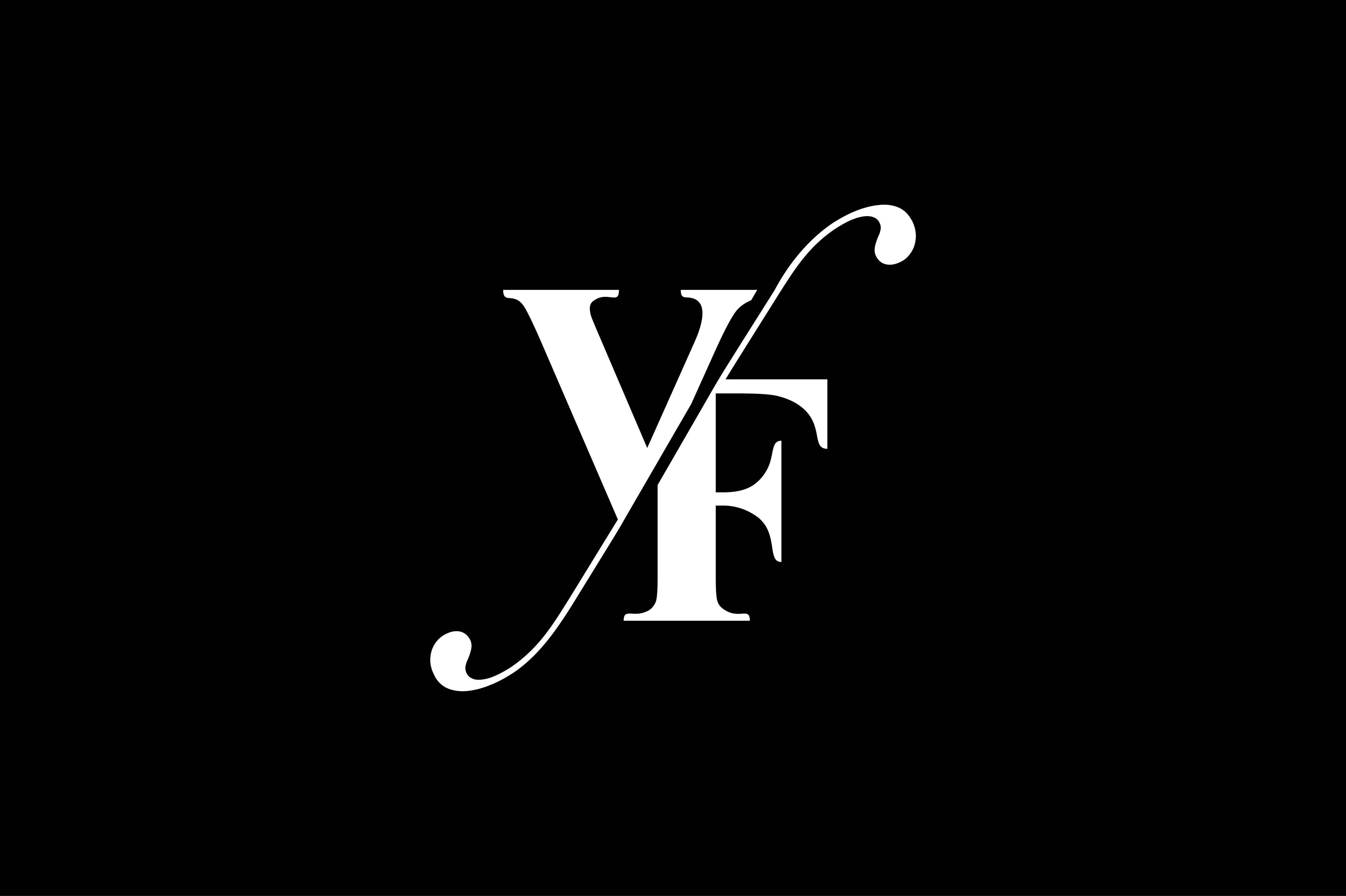 Vf Monogram Logo Design By Vectorseller Thehungryjpeg Com
