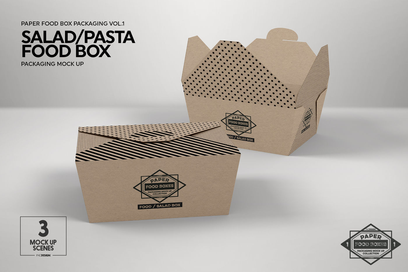 Download VOL 1: Paper Food Box Packaging Mockup Collection By INC ...