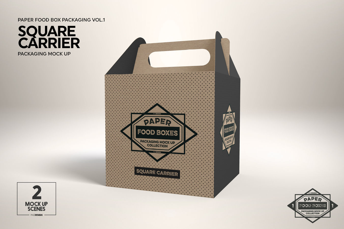 Download VOL 1: Paper Food Box Packaging Mockup Collection By INC Design Studio | TheHungryJPEG.com
