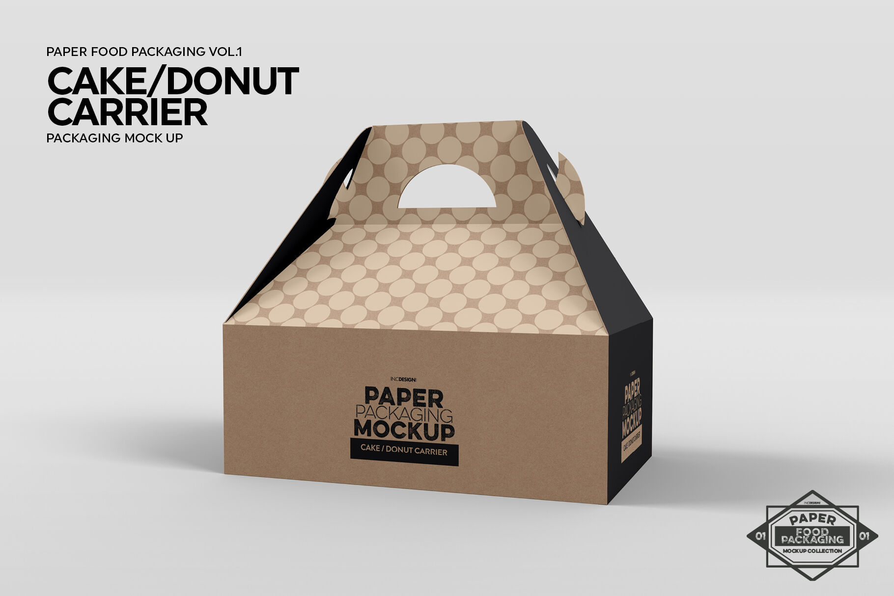 Download VOL 1: Paper Food Box Packaging Mockup Collection By INC Design Studio | TheHungryJPEG.com