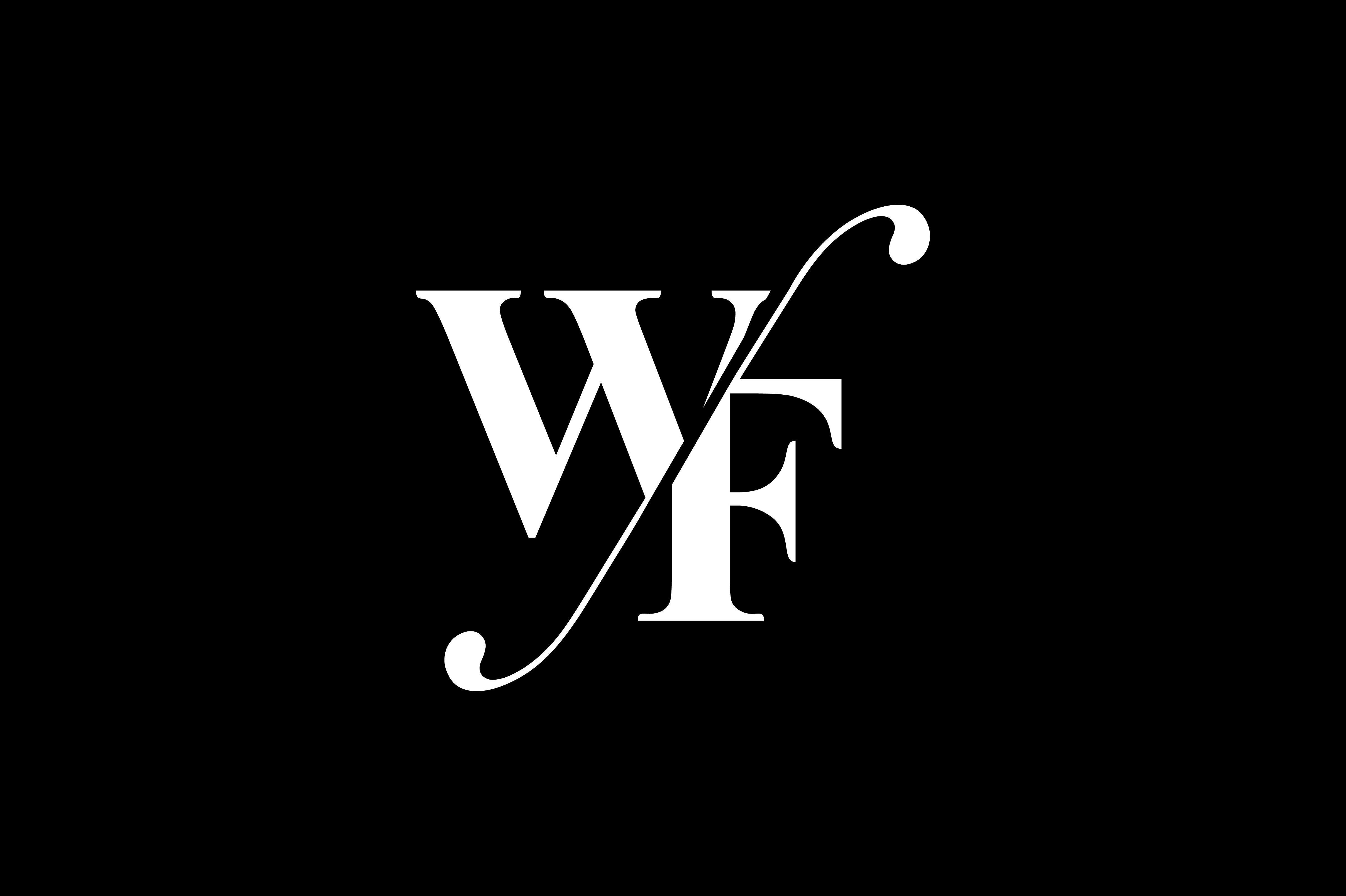 WF Monogram Logo Design By Vectorseller