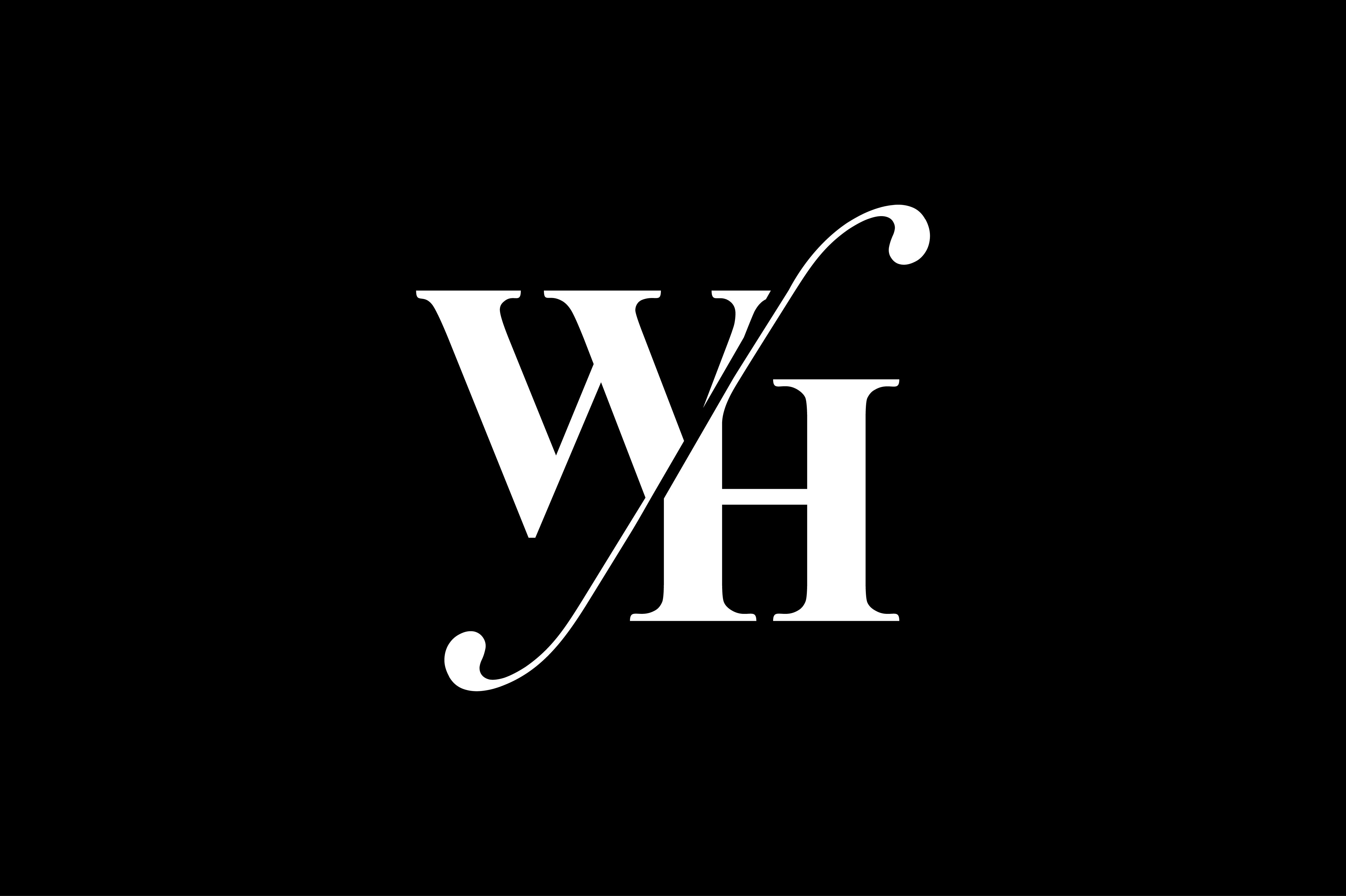 WH Monogram Logo Design By Vectorseller | TheHungryJPEG.com