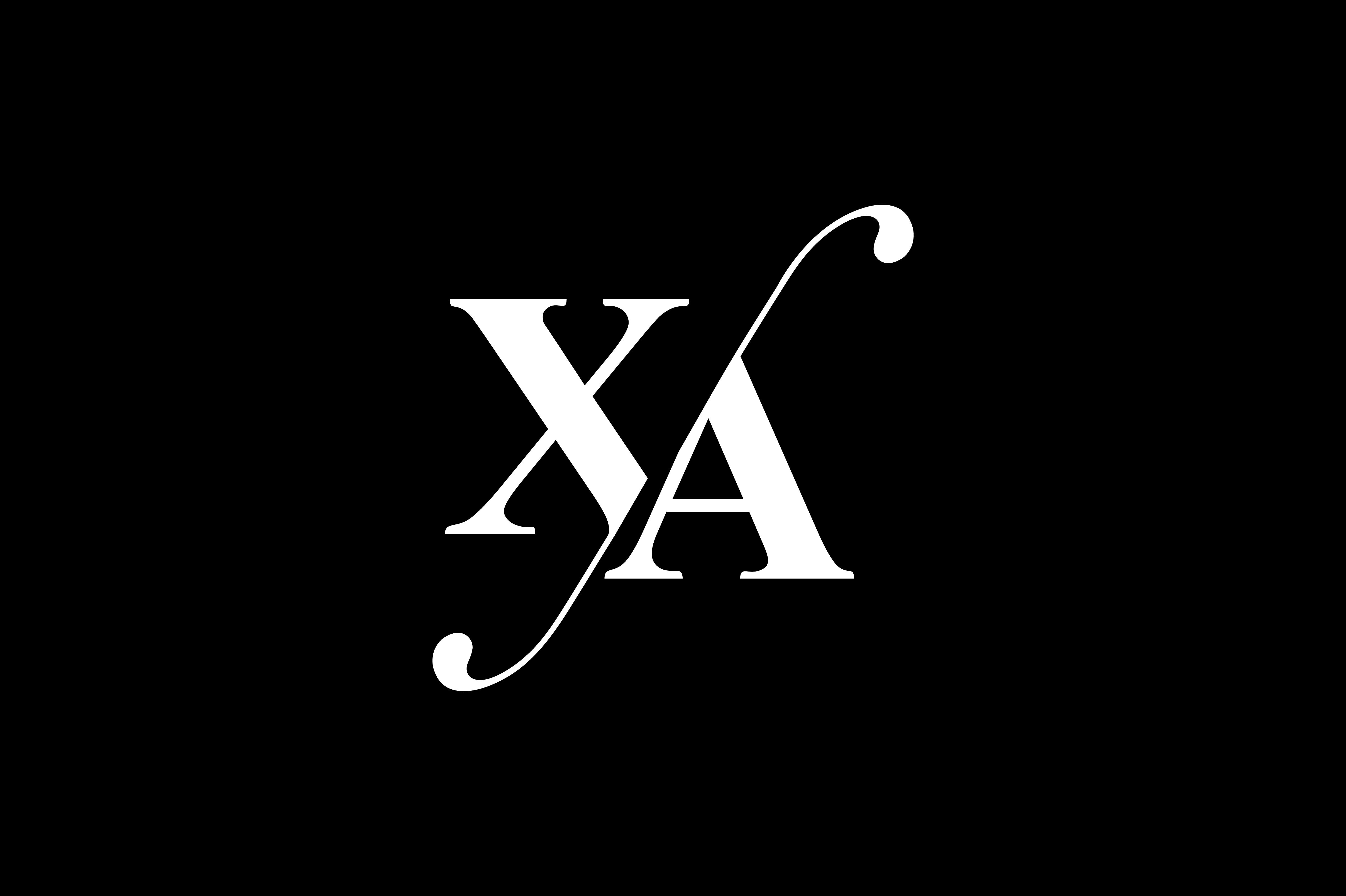 XA Monogram Logo Design By Vectorseller | TheHungryJPEG.com