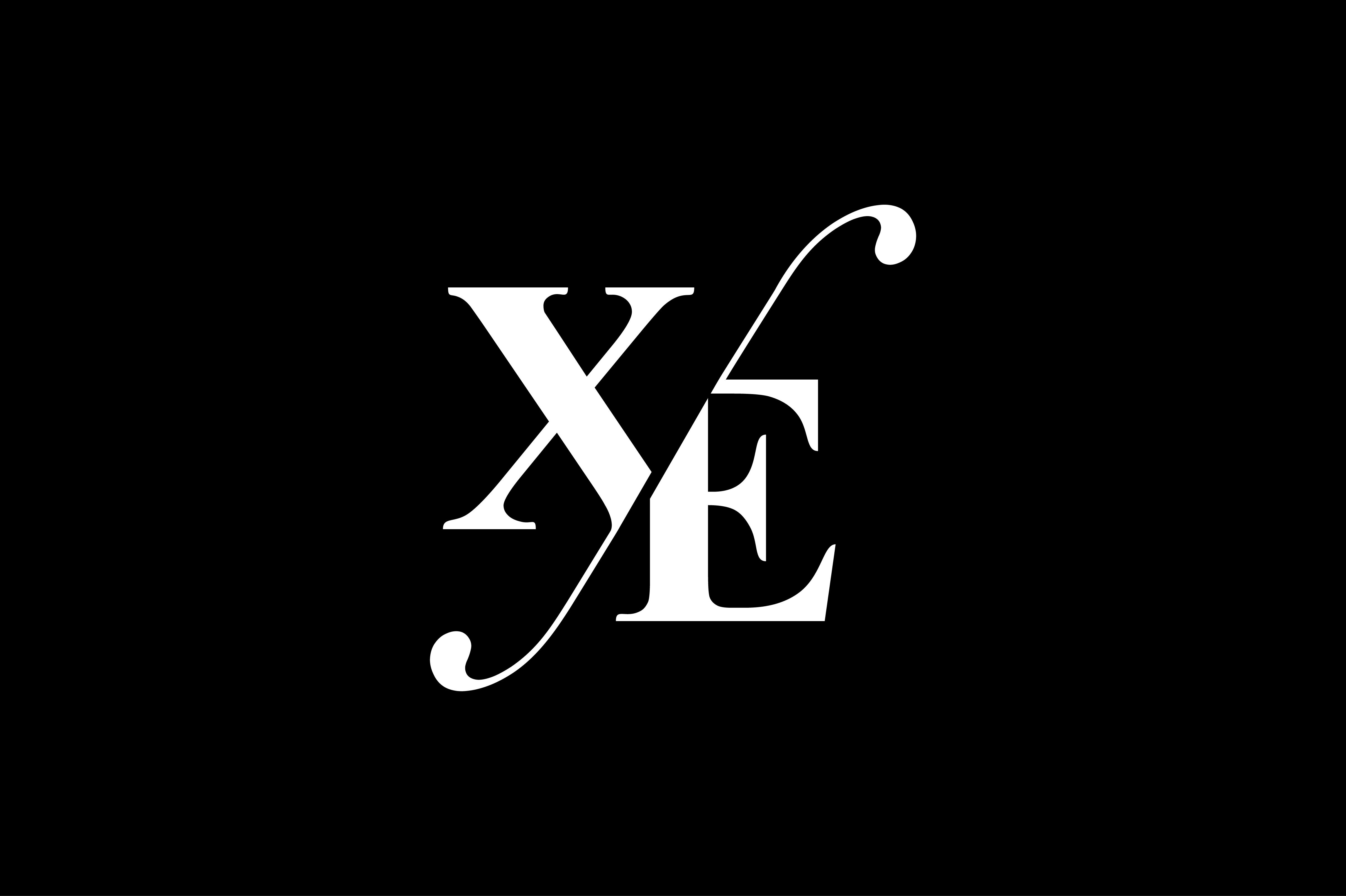 XE Monogram Logo Design By Vectorseller | TheHungryJPEG.com