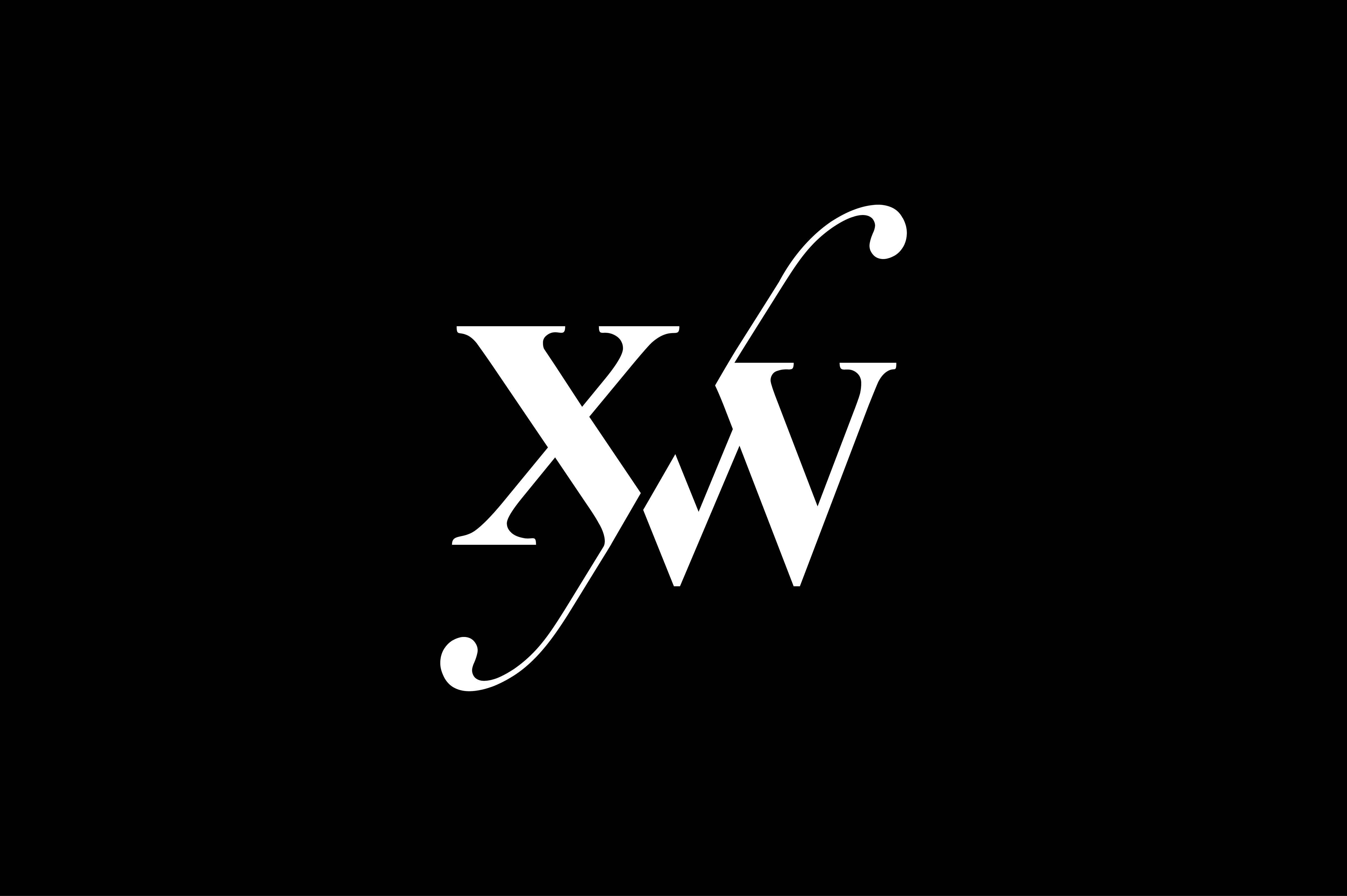 Xw Monogram Logo Design By Vectorseller Thehungryjpeg Com