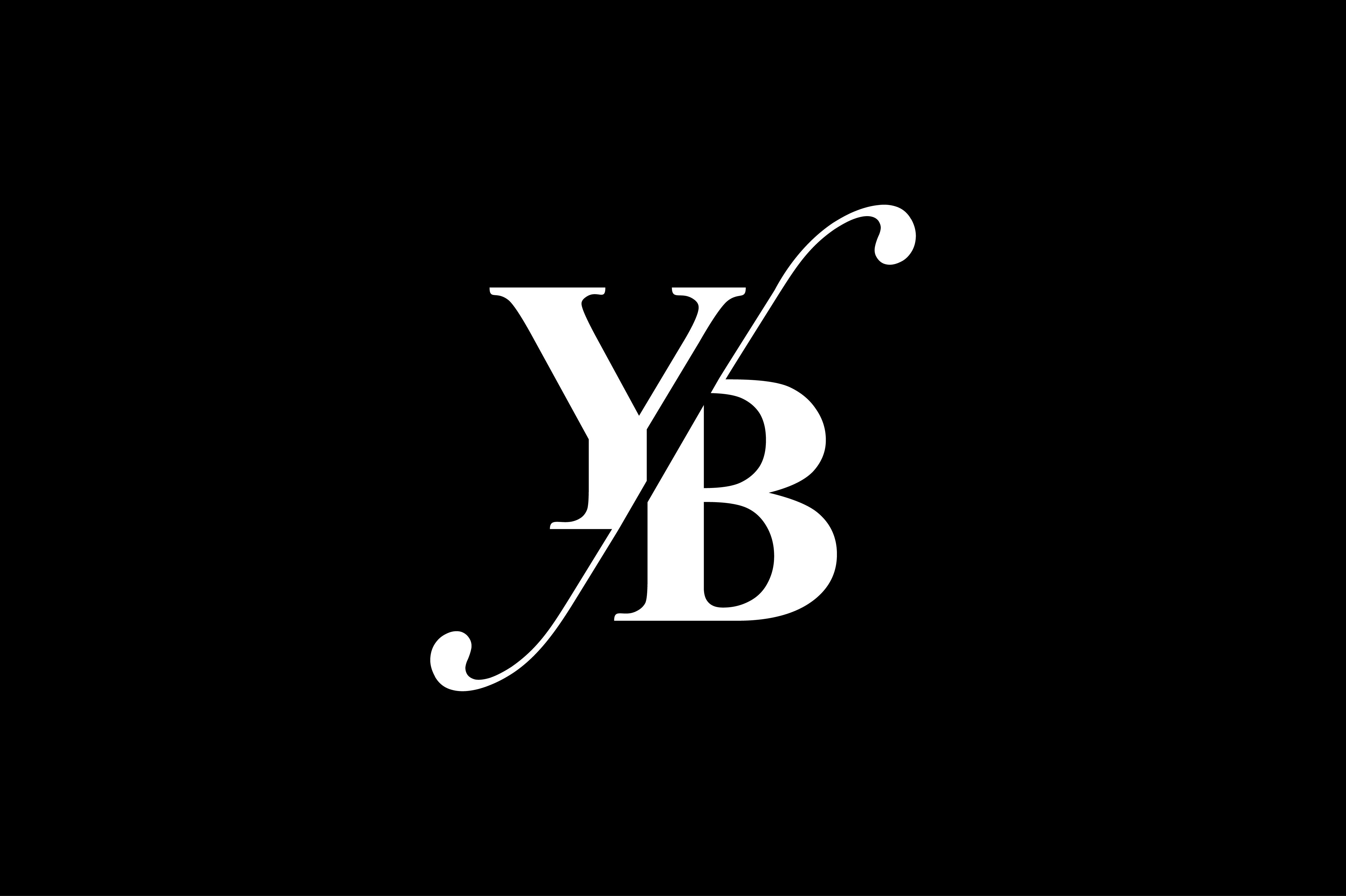 YB Monogram Logo Design By Vectorseller | TheHungryJPEG.com