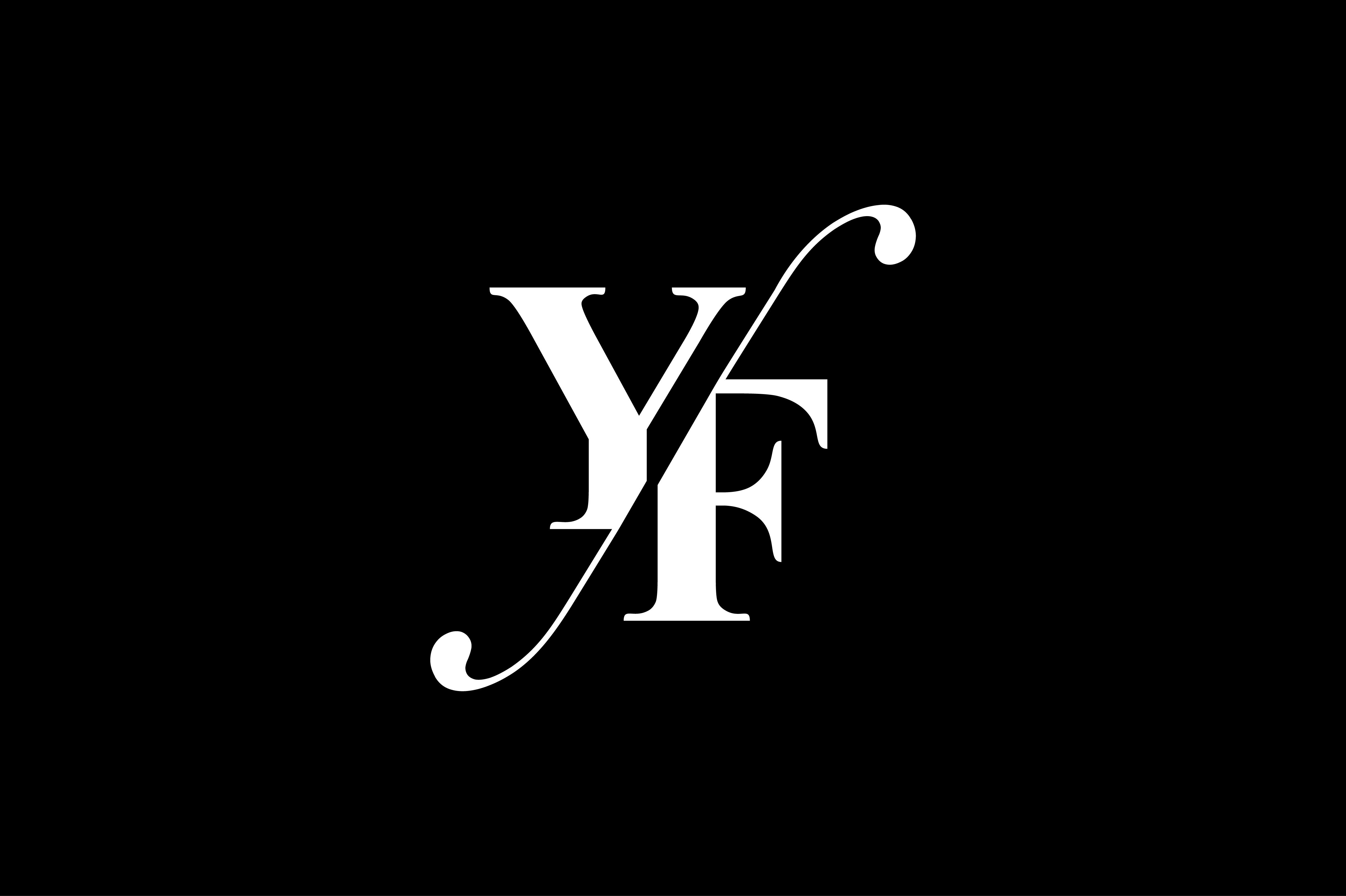 YF Monogram Logo Design By Vectorseller | TheHungryJPEG.com