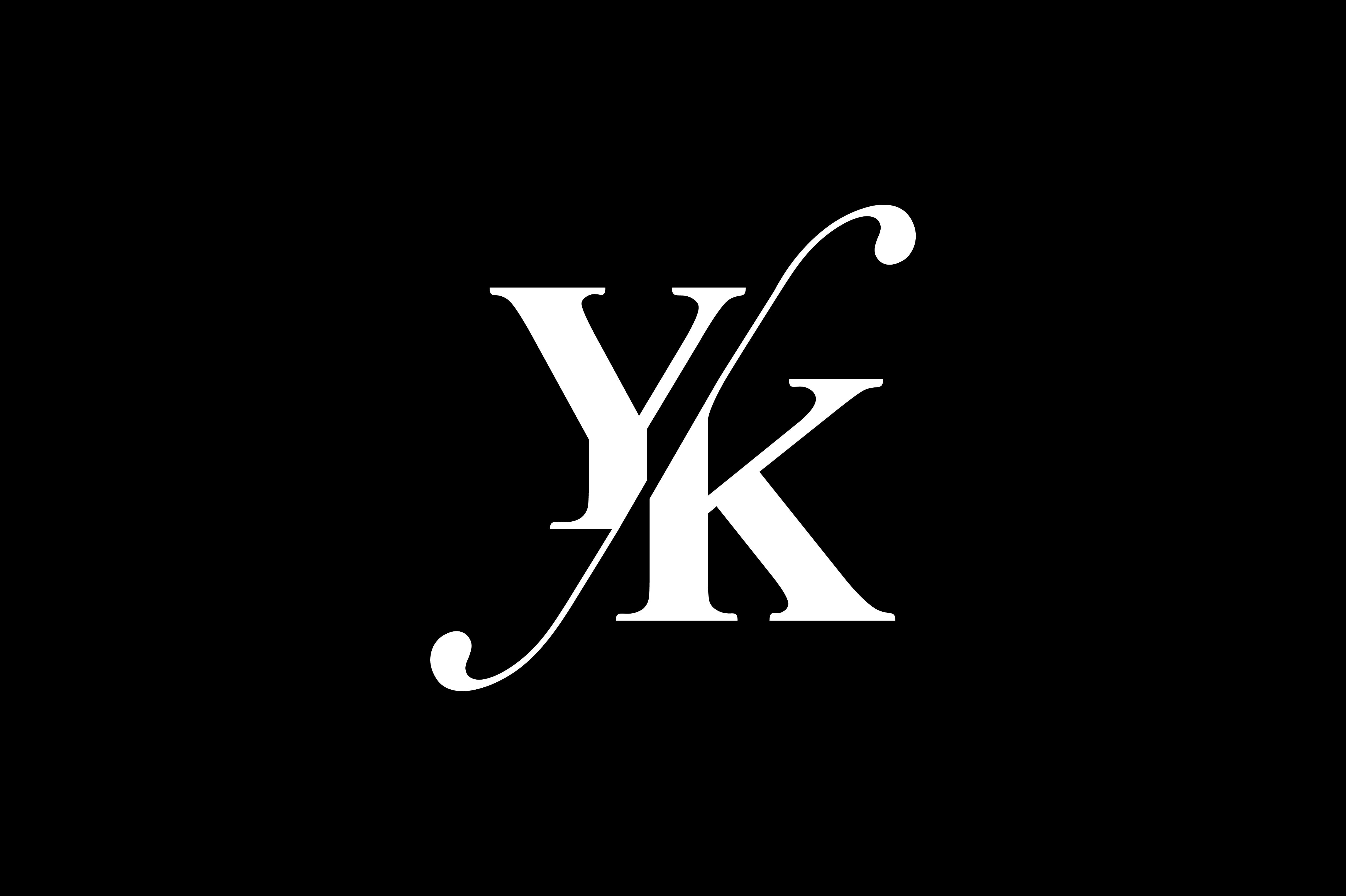 YK Monogram Logo Design By Vectorseller | TheHungryJPEG.com