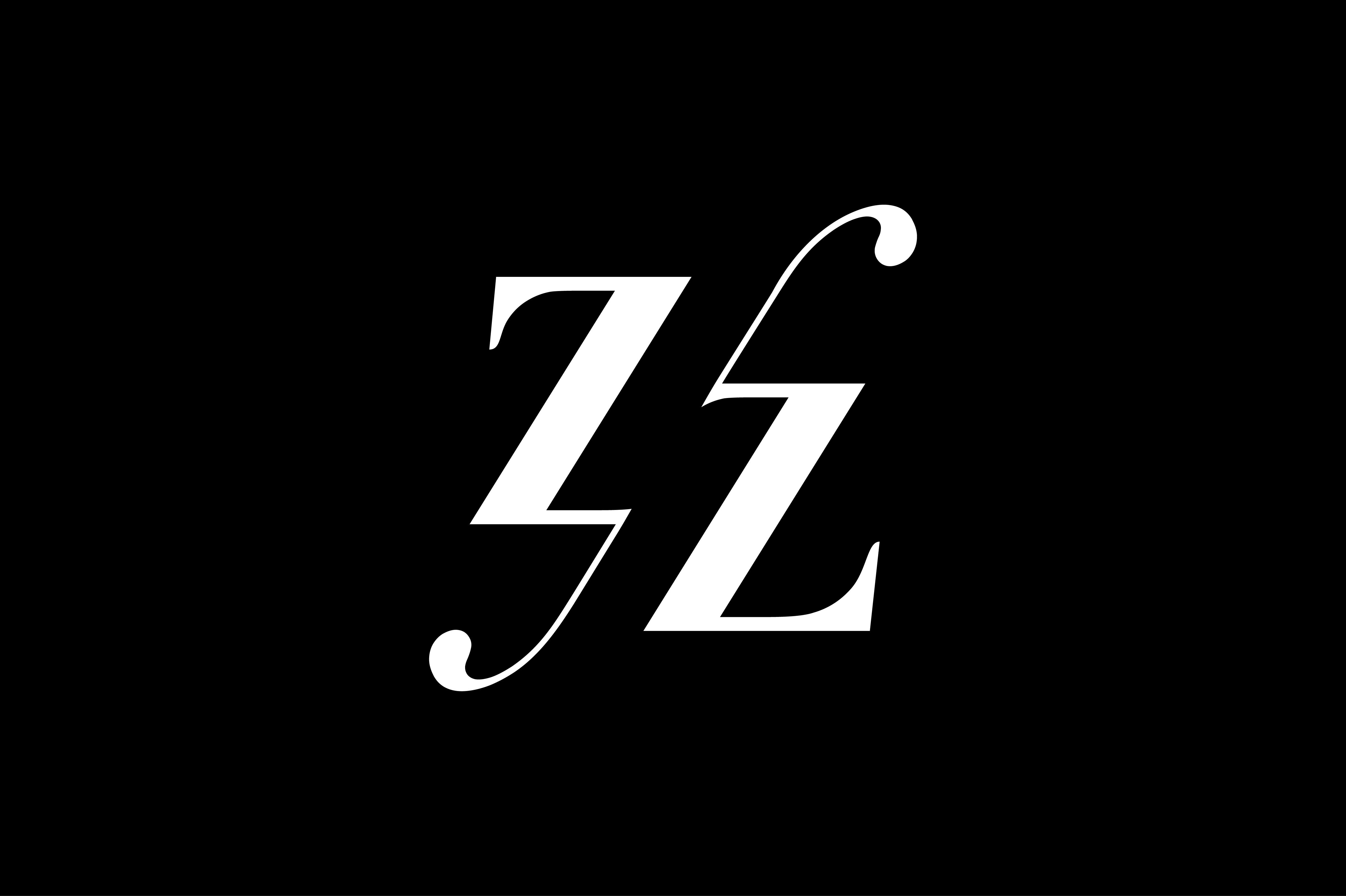 Zz Monogram Logo Design By Vectorseller Thehungryjpeg Com